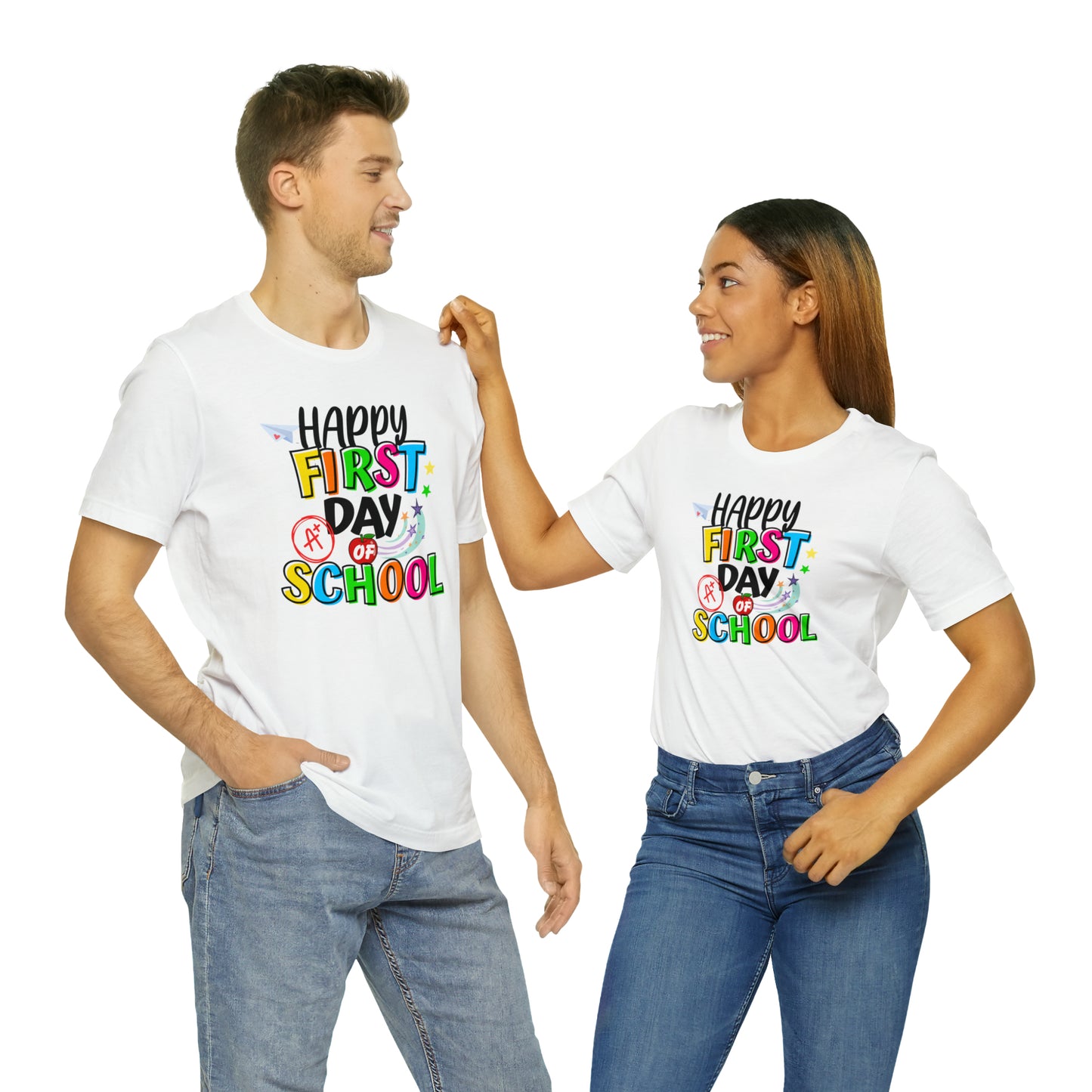 Happy First Day Of School / Back to School/ Teacher/ Appreciation/ Gift Unisex Jersey Short Sleeve Tee