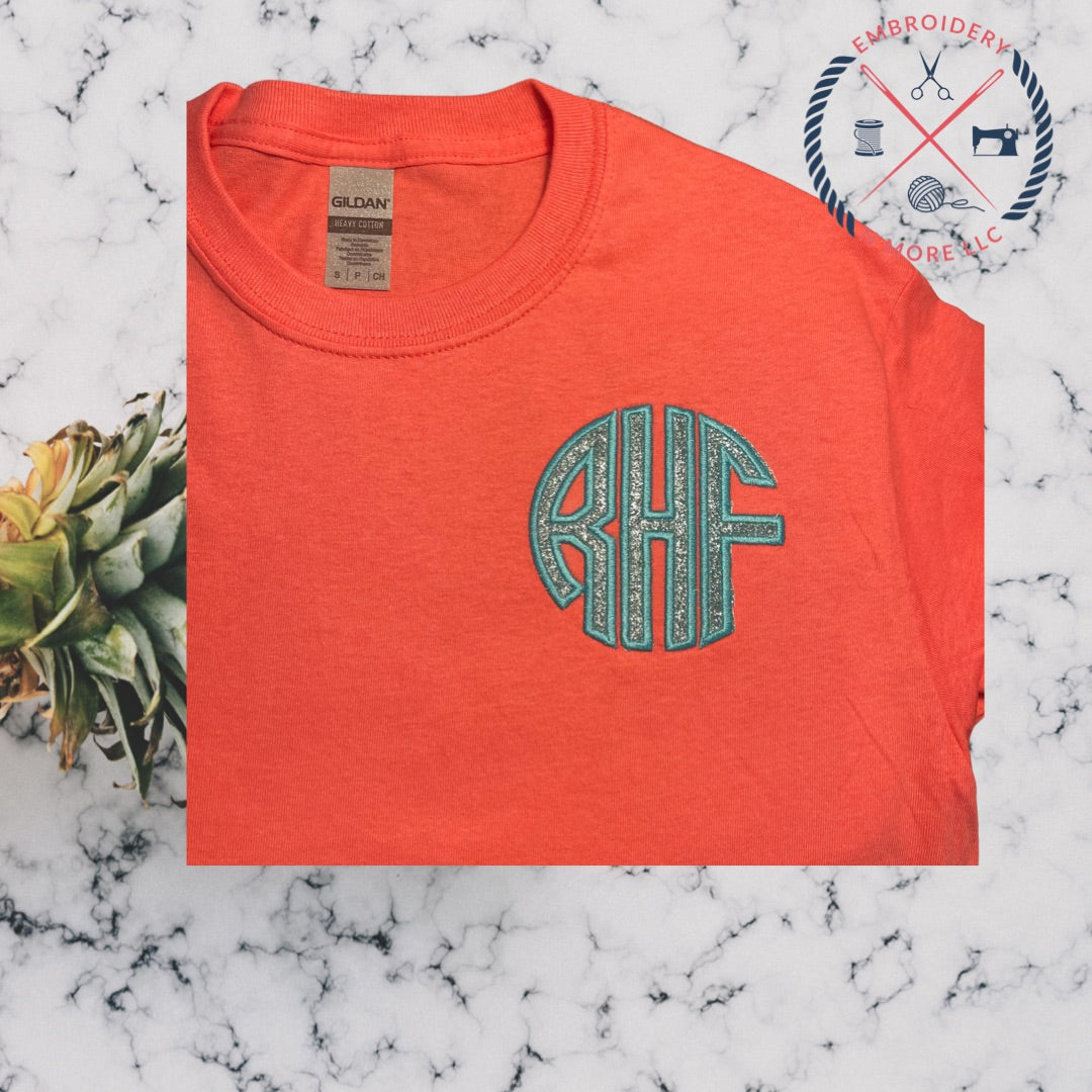 Monogrammed Applique/ Embroidered T-Shirt