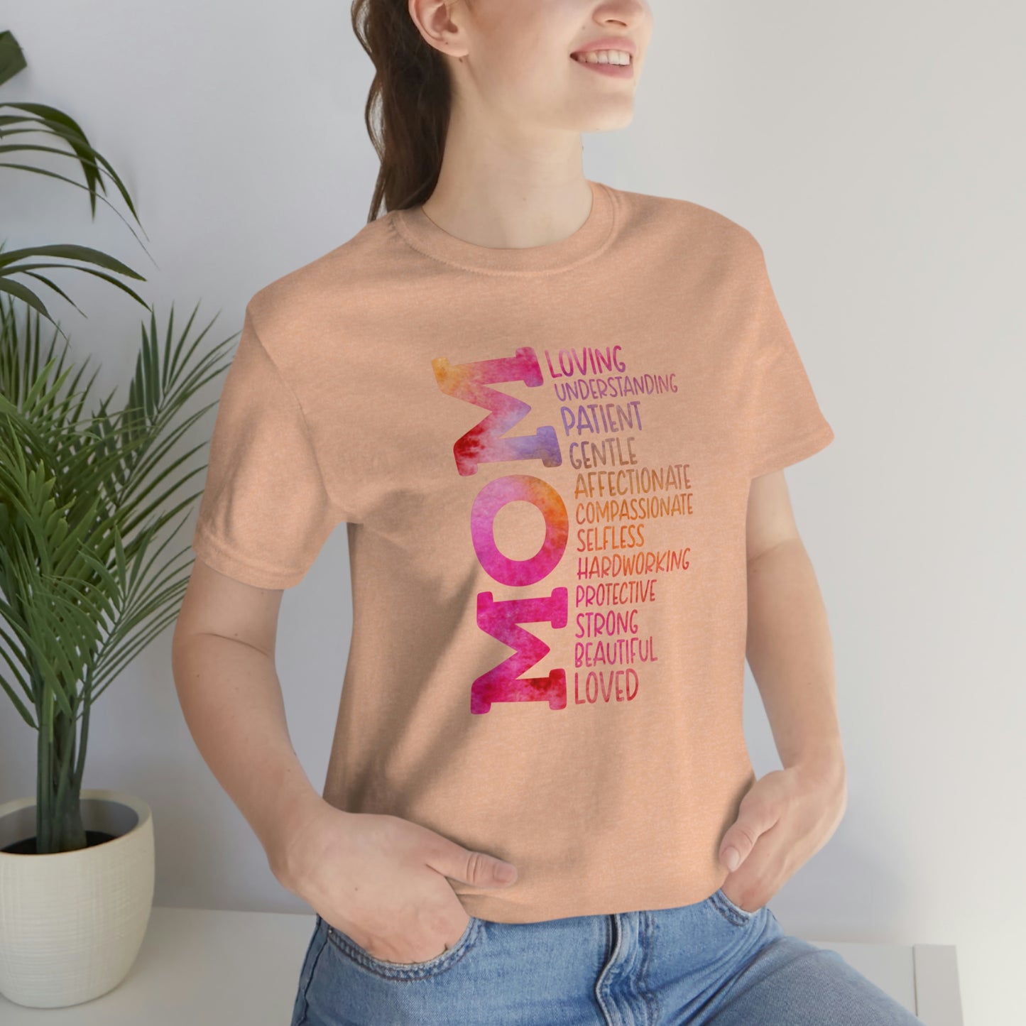 Descriptive Mom/Mother's Day/Gift / Cute Mom / Baby Shower / Mom List Unisex Jersey Short Sleeve Tee