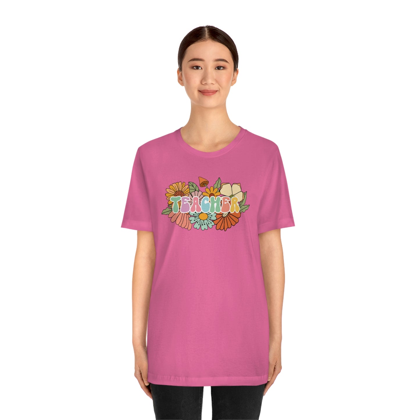 Flower Teacher Unisex Jersey Short Sleeve Tee Shirt