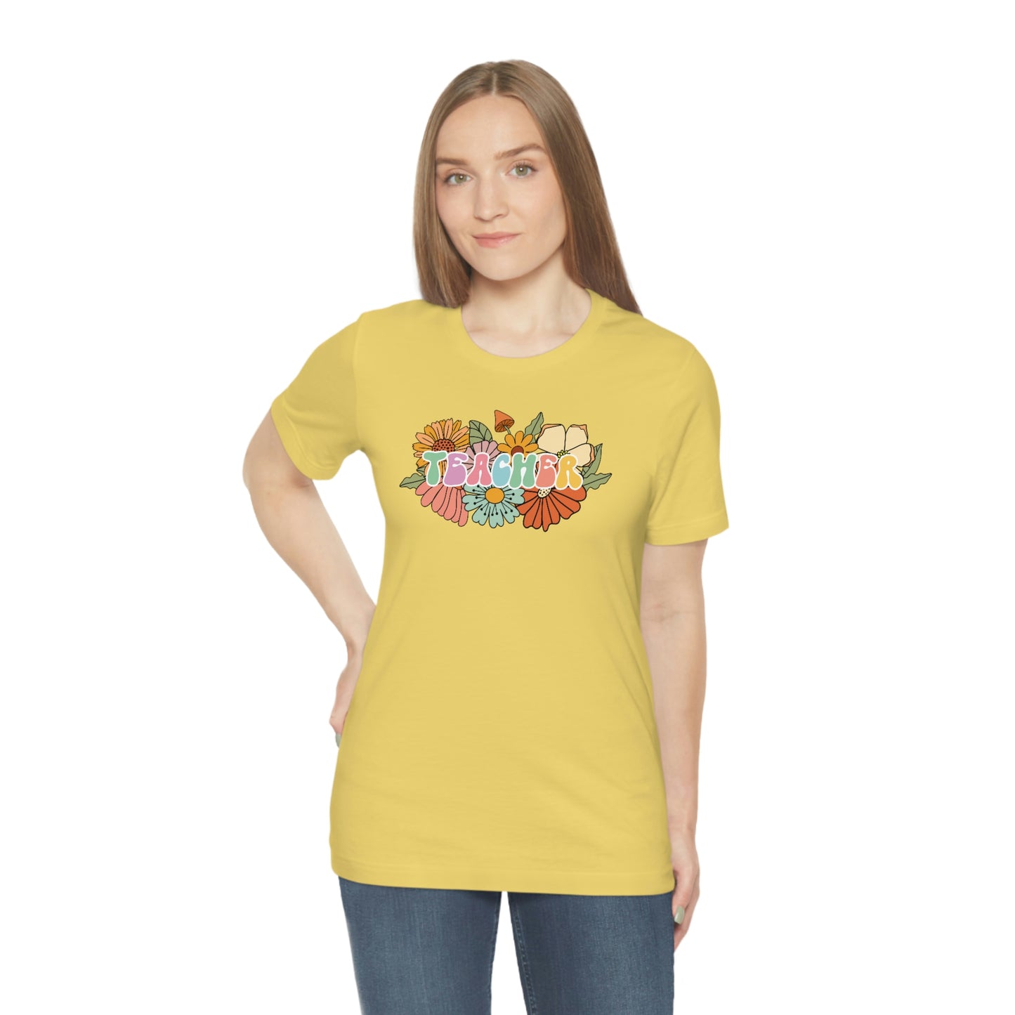 Flower Teacher Unisex Jersey Short Sleeve Tee Shirt