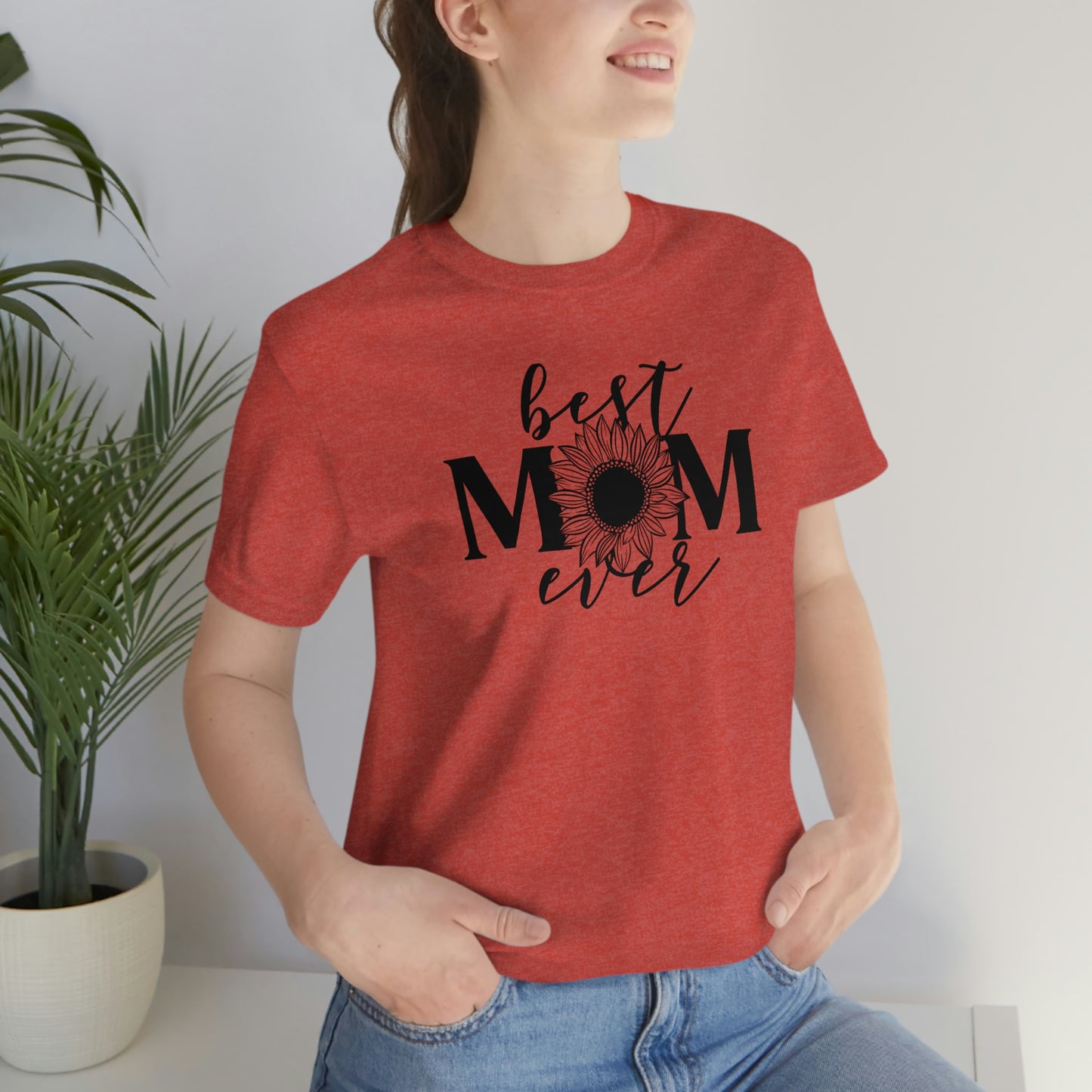 Best Mom Ever Sunflower/ Mother's Day /Gift for mom / Baby Shower Unisex Jersey Short Sleeve Tee