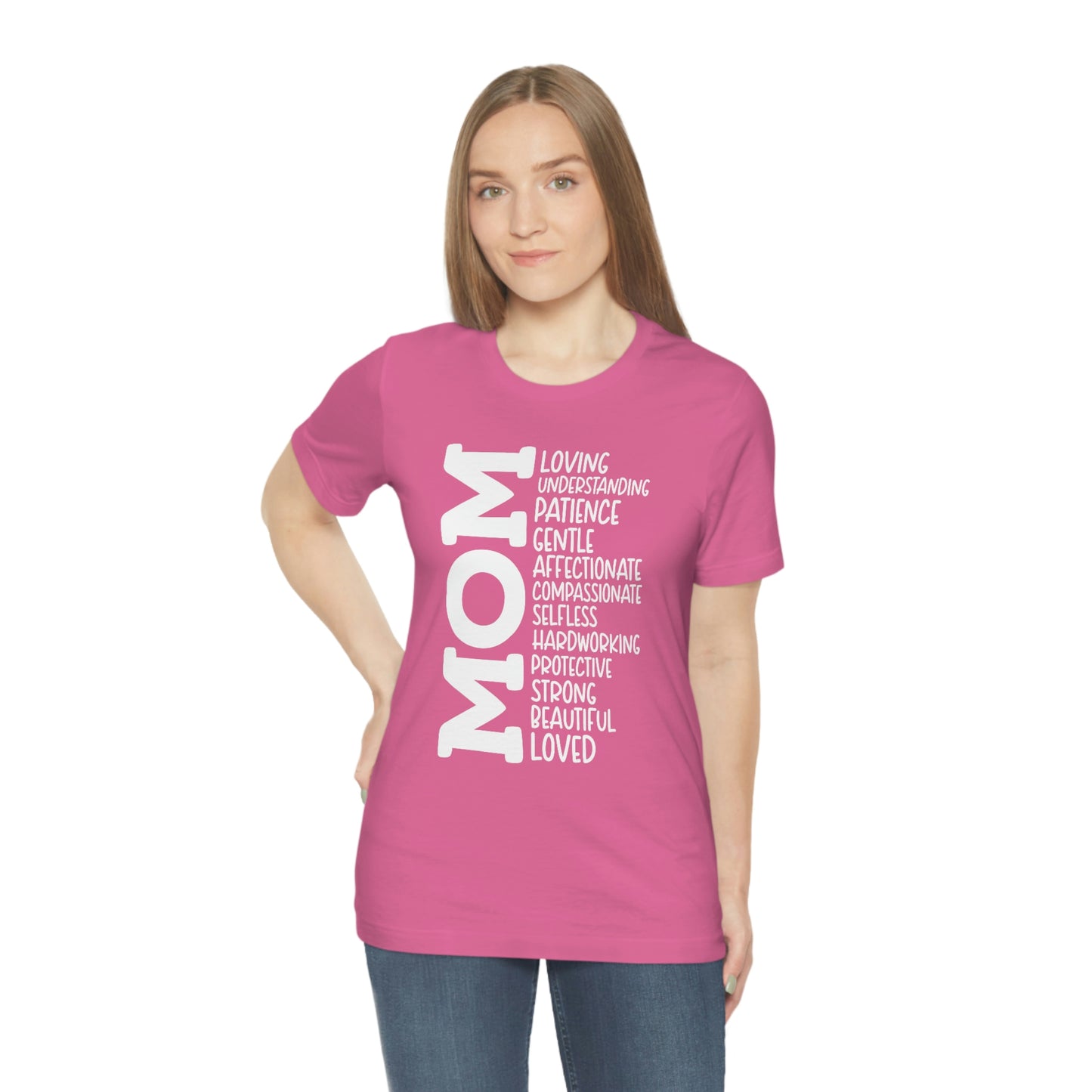 Mom Descriptive/ Mother's Day/ Mom Gift Unisex Jersey Short Sleeve Tee Shirt