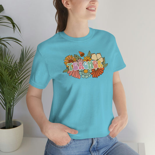 Flower Teacher Unisex Jersey Short Sleeve Tee Shirt