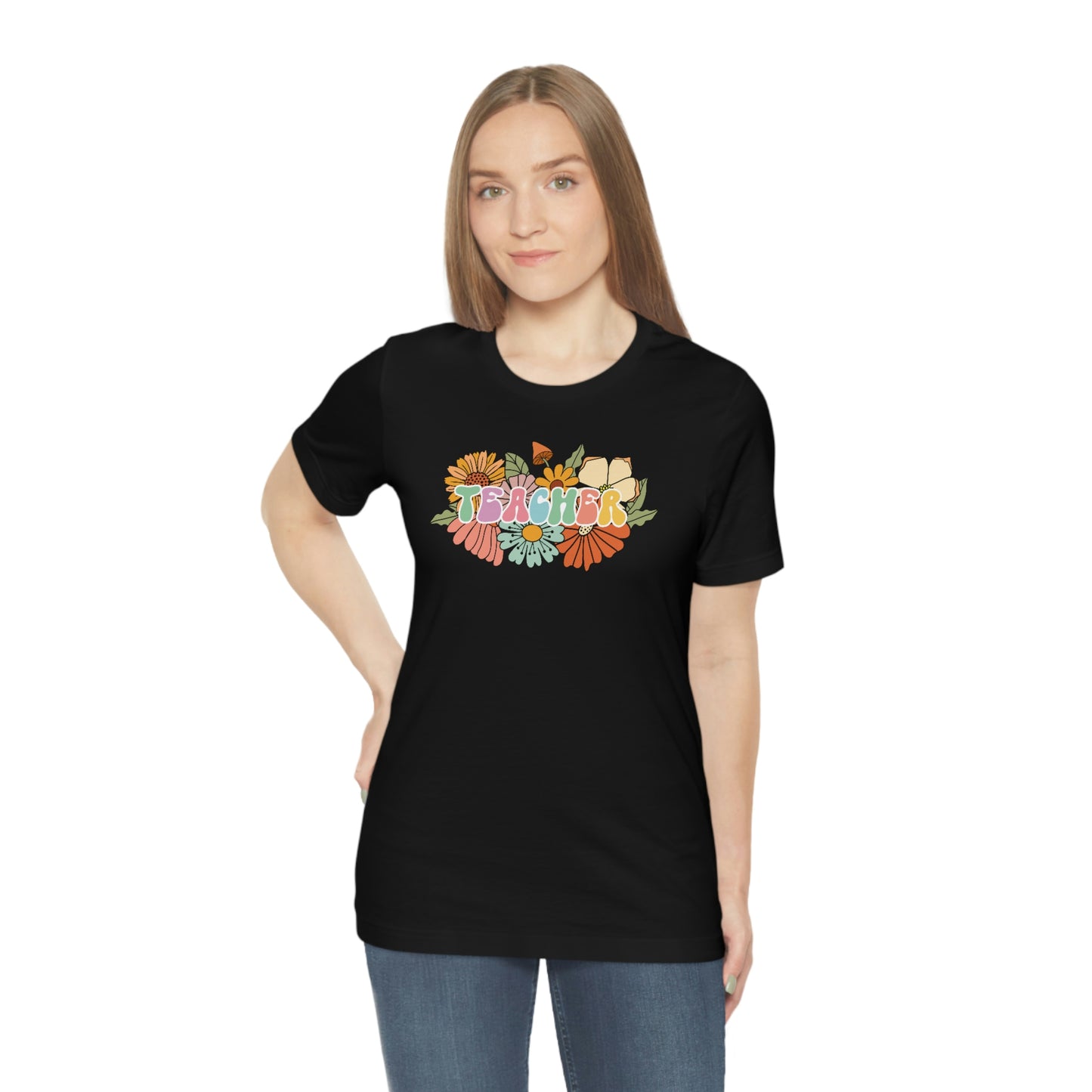 Flower Teacher Unisex Jersey Short Sleeve Tee Shirt