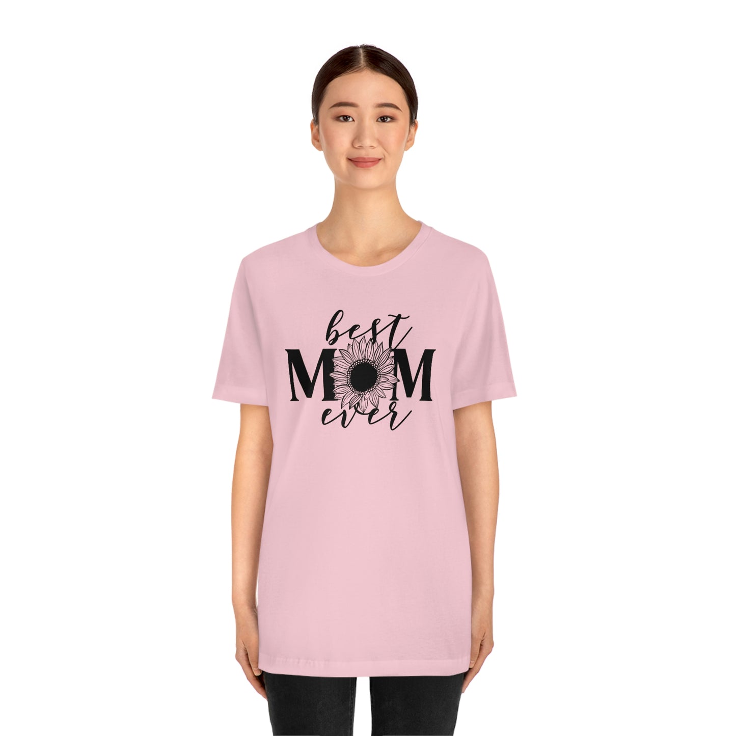 Best Mom Ever Sunflower/ Mother's Day /Gift for mom / Baby Shower Unisex Jersey Short Sleeve Tee