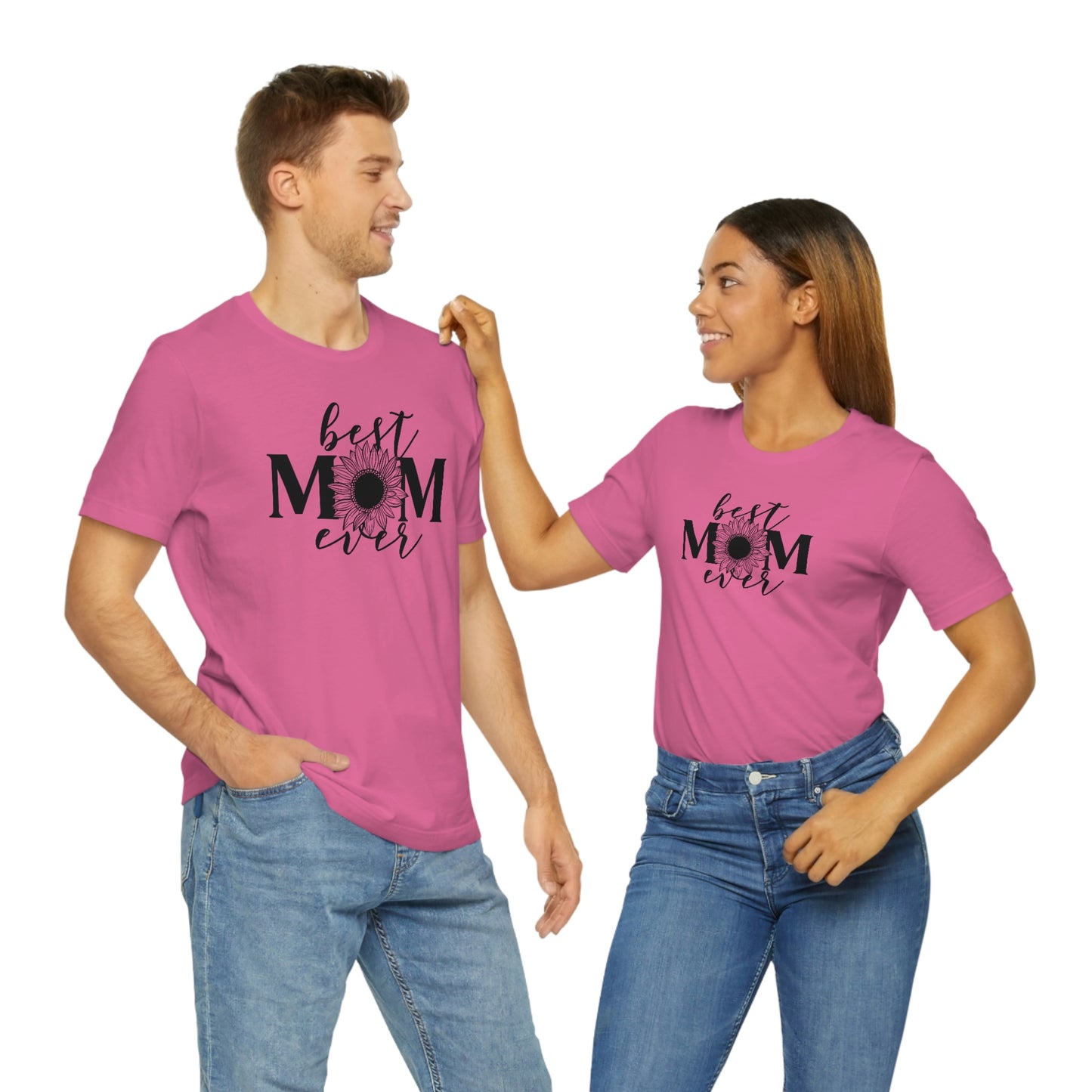 Best Mom Ever Sunflower/ Mother's Day /Gift for mom / Baby Shower Unisex Jersey Short Sleeve Tee