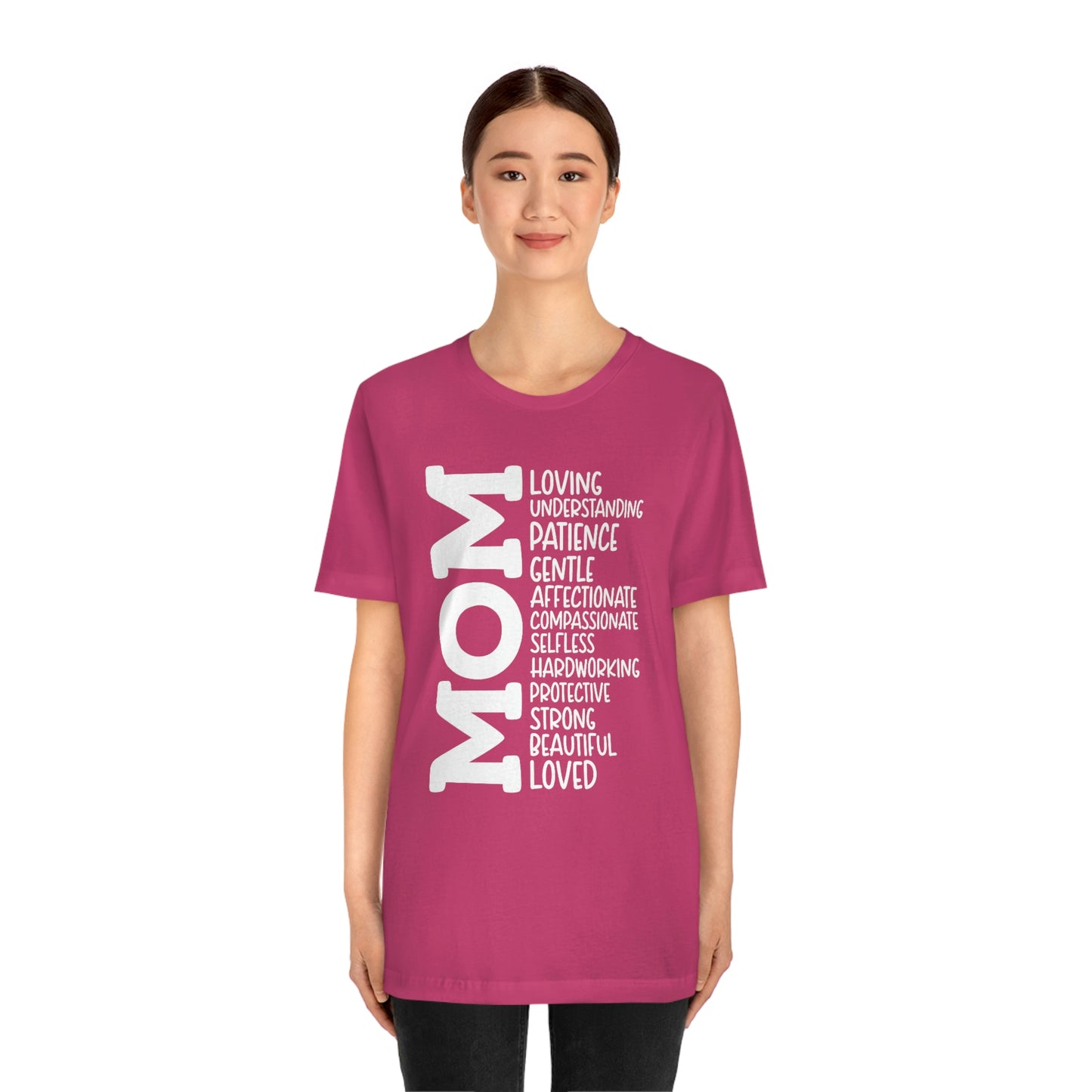 Mom Descriptive/ Mother's Day/ Mom Gift Unisex Jersey Short Sleeve Tee Shirt