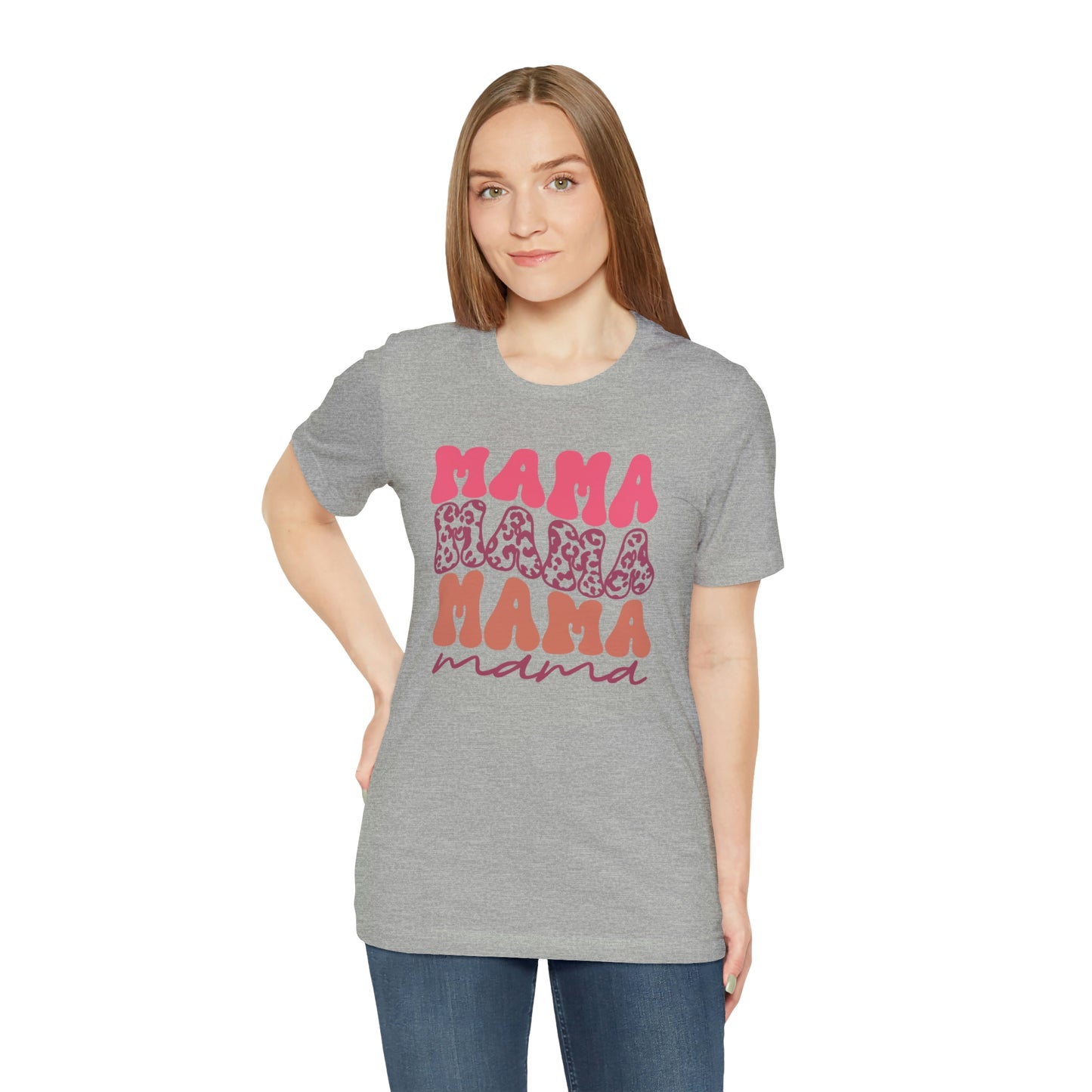 Retro Mama Repeat  Unisex Jersey Short Sleeve Tee Shirt