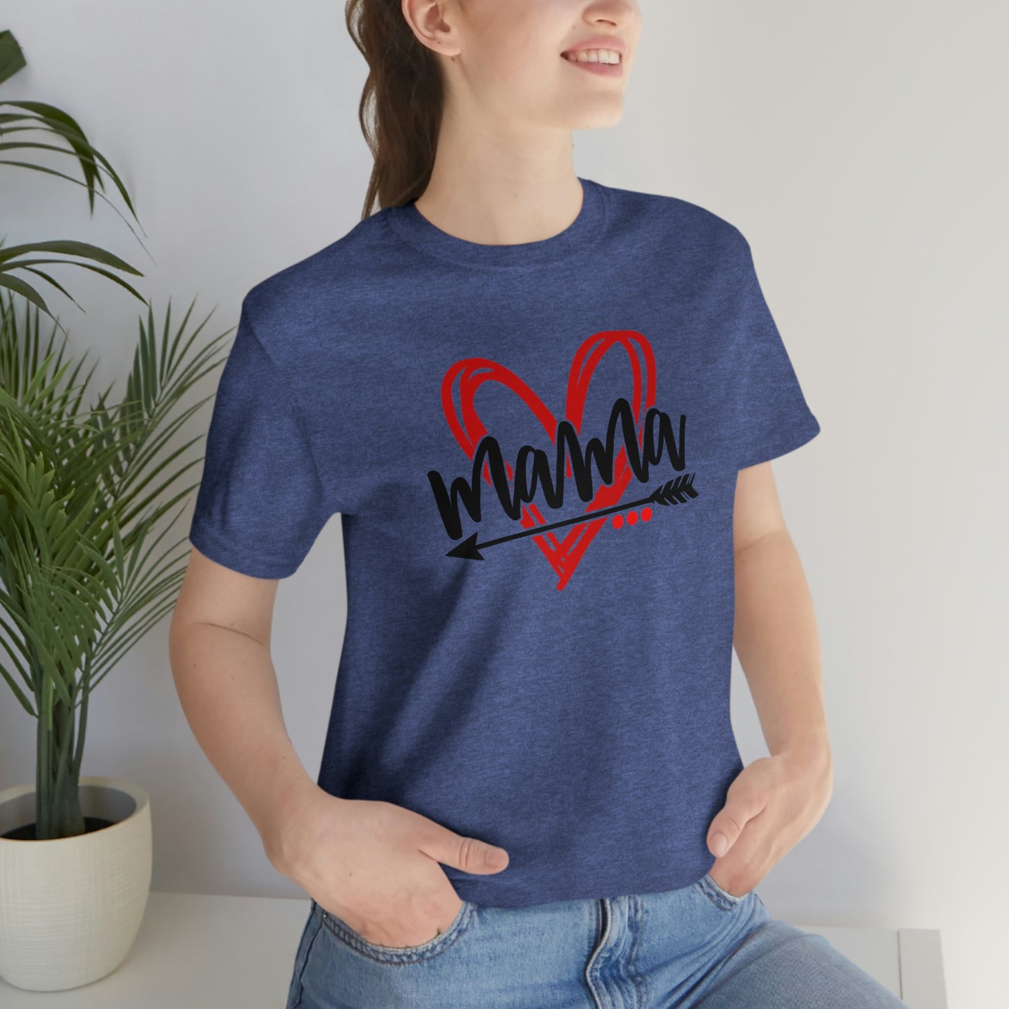 Scribble Heart Mama/ Cute Mama/ Mother's Day/ Baby Shower/ Gift/ Christmas Unisex Jersey Short Sleeve Tee