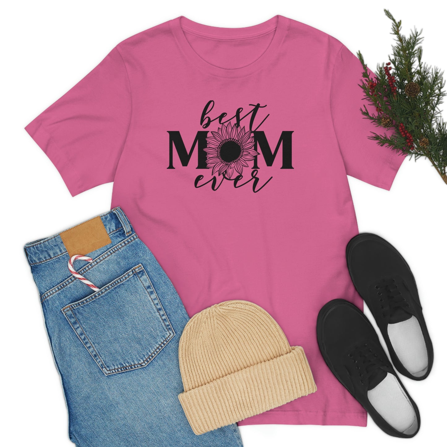 Best Mom Ever Sunflower/ Mother's Day /Gift for mom / Baby Shower Unisex Jersey Short Sleeve Tee