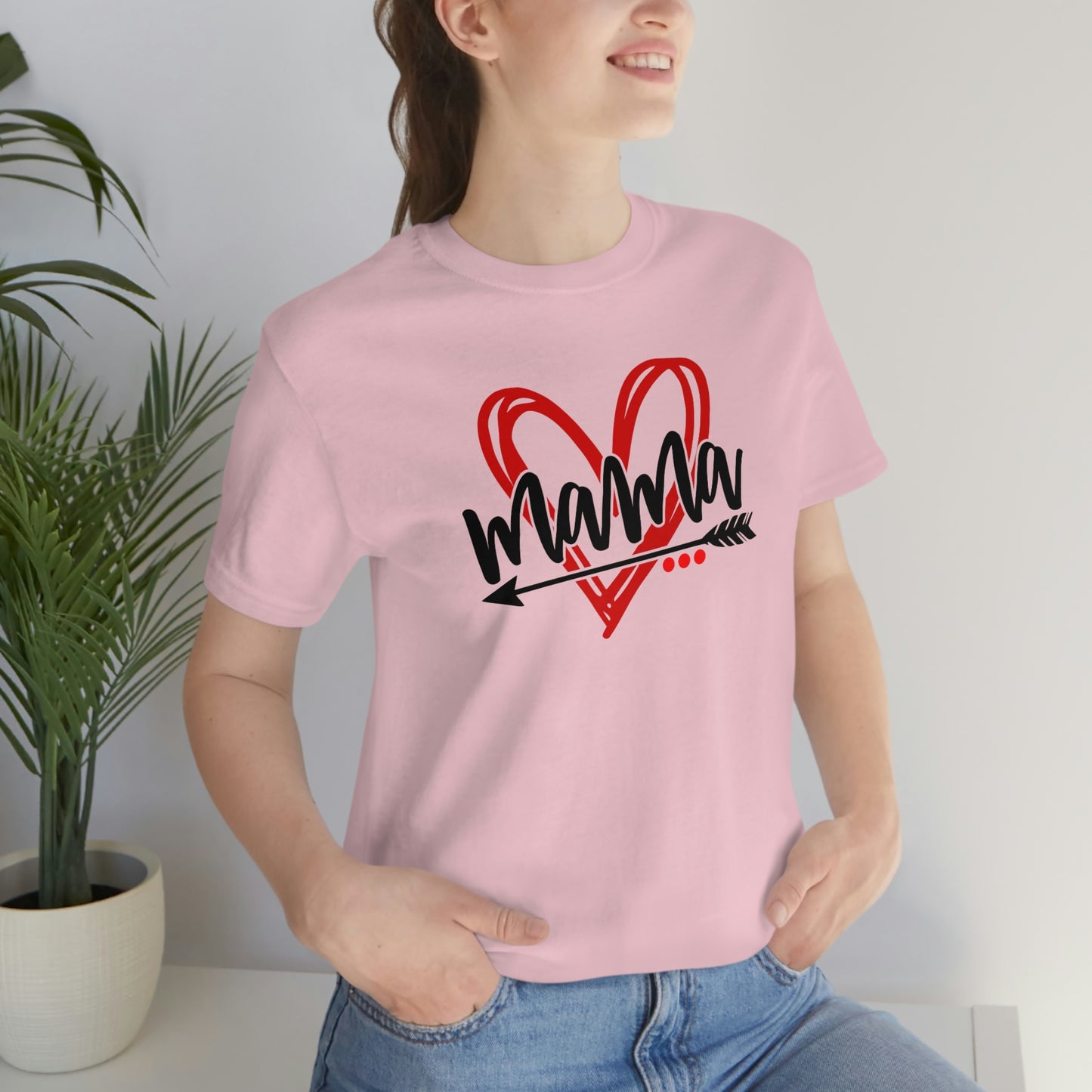 Scribble Heart Mama/ Cute Mama/ Mother's Day/ Baby Shower/ Gift/ Christmas Unisex Jersey Short Sleeve Tee