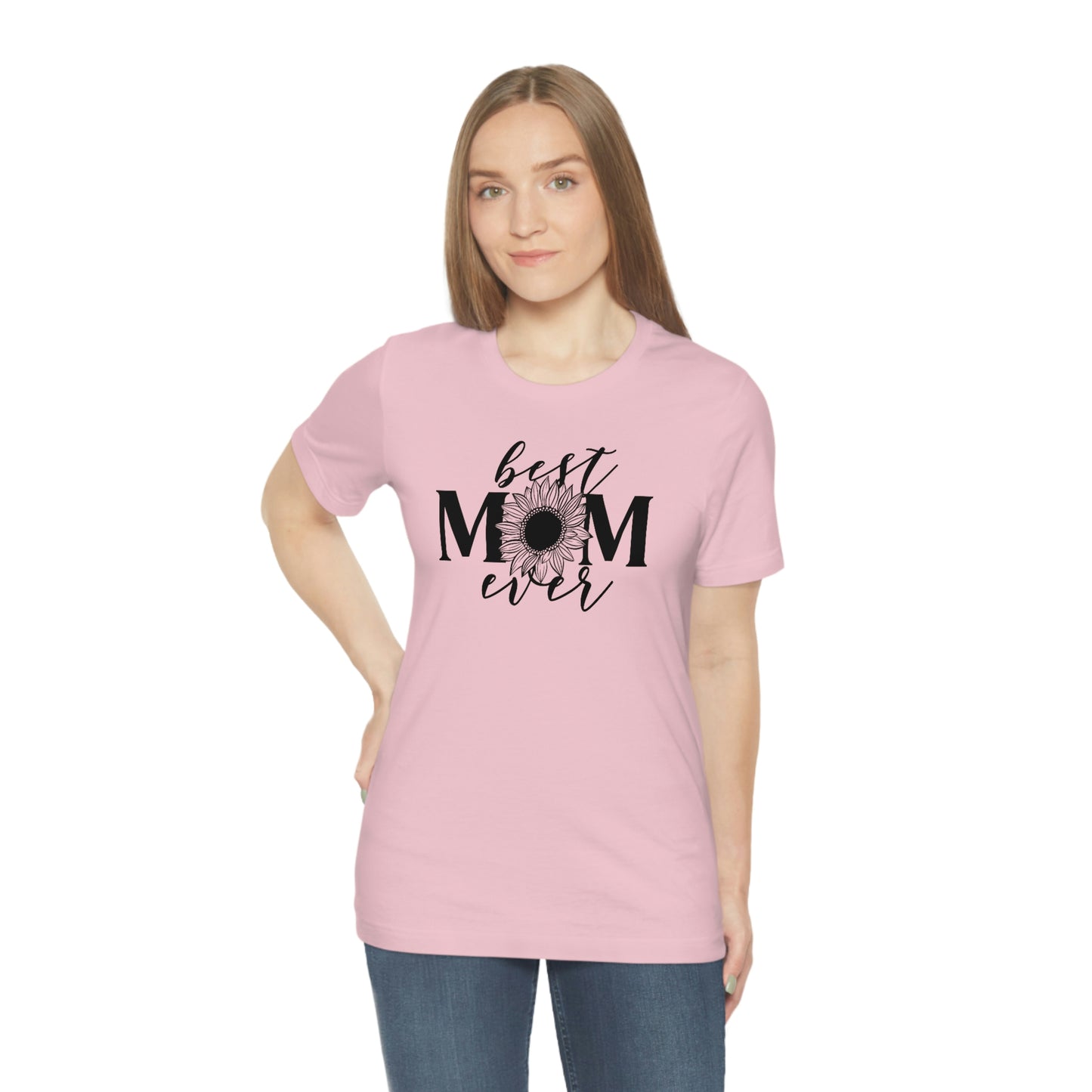 Best Mom Ever Sunflower/ Mother's Day /Gift for mom / Baby Shower Unisex Jersey Short Sleeve Tee