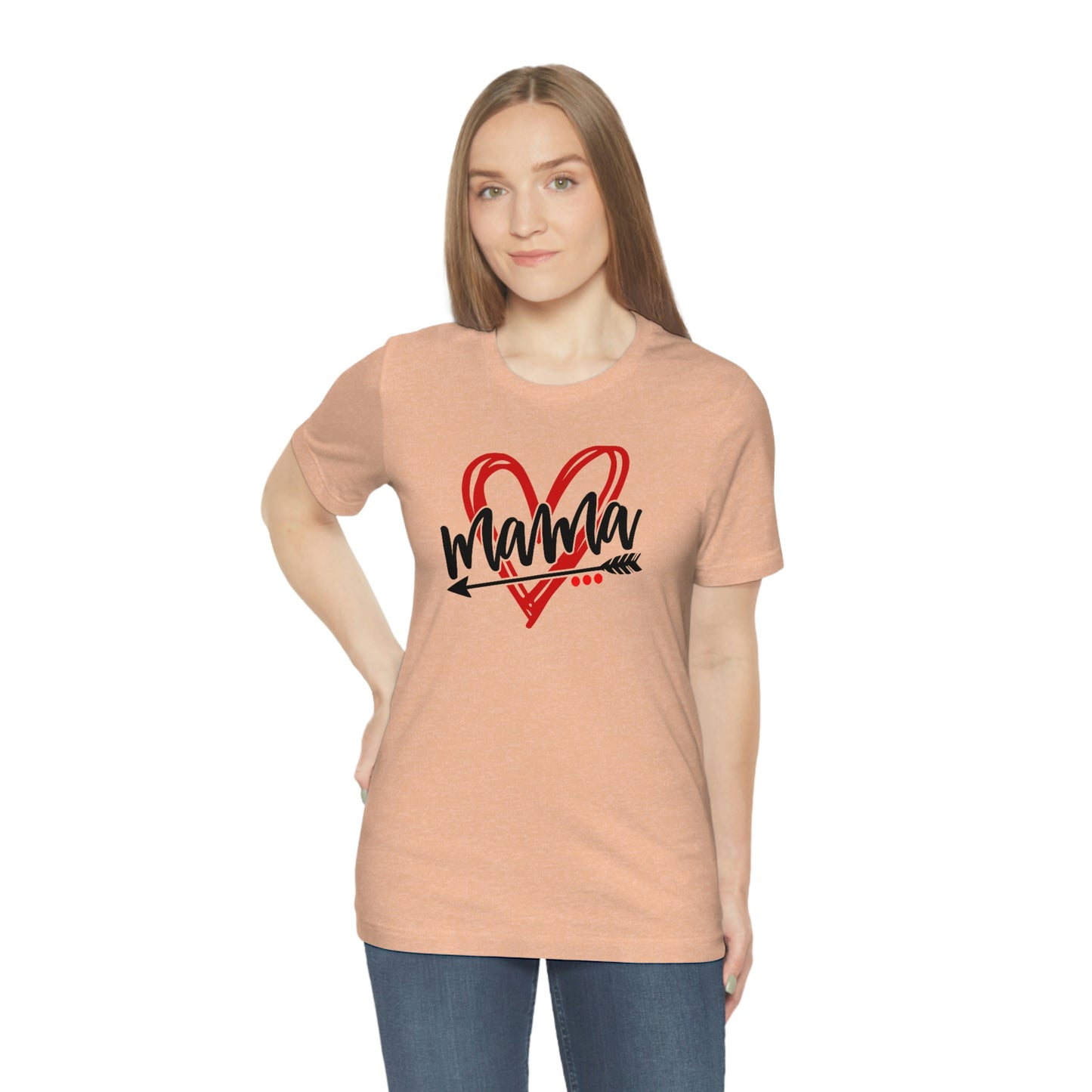 Scribble Heart Mama/ Cute Mama/ Mother's Day/ Baby Shower/ Gift/ Christmas Unisex Jersey Short Sleeve Tee