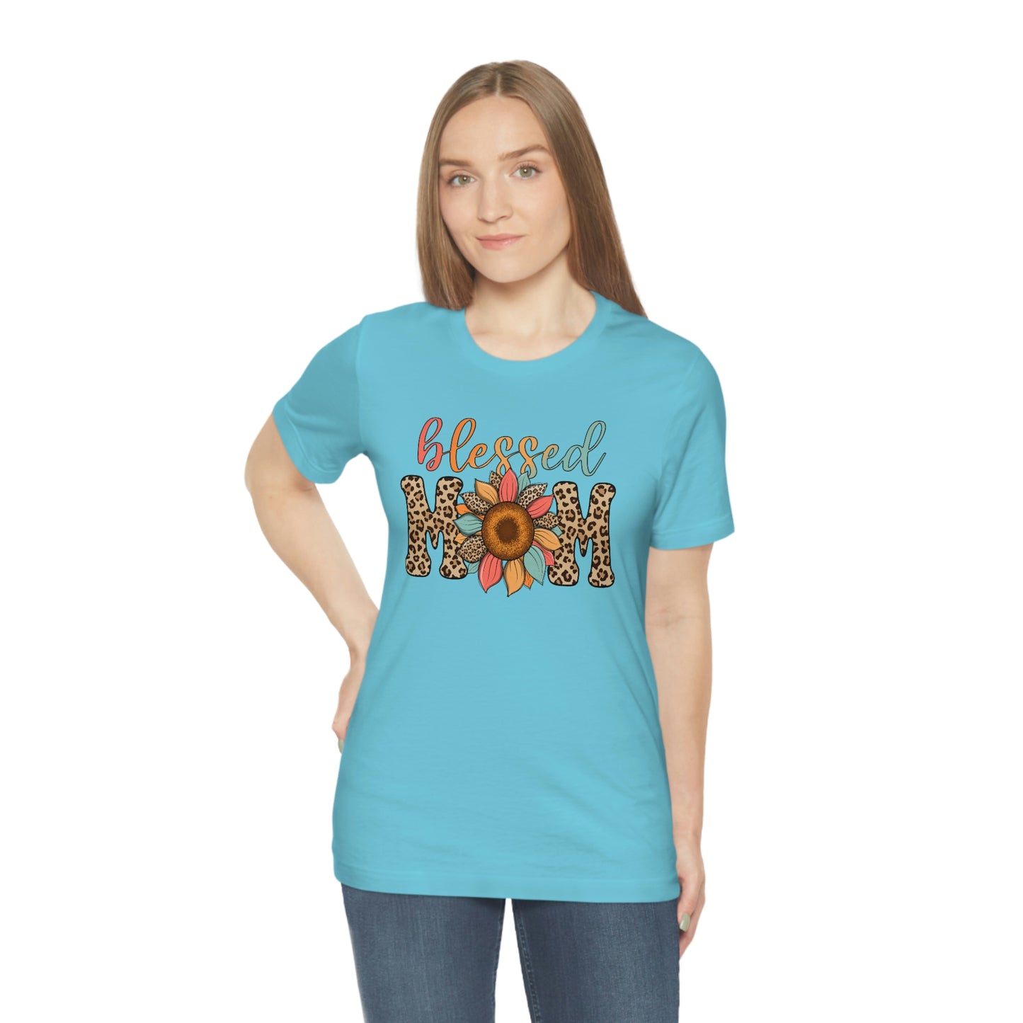 Blessed Mom Sunflower/ BOHO/ Mother's Day/Unisex Jersey Short Sleeve Tee