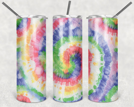 Rainbow Tie Dye 20 oz Skinny Tumbler