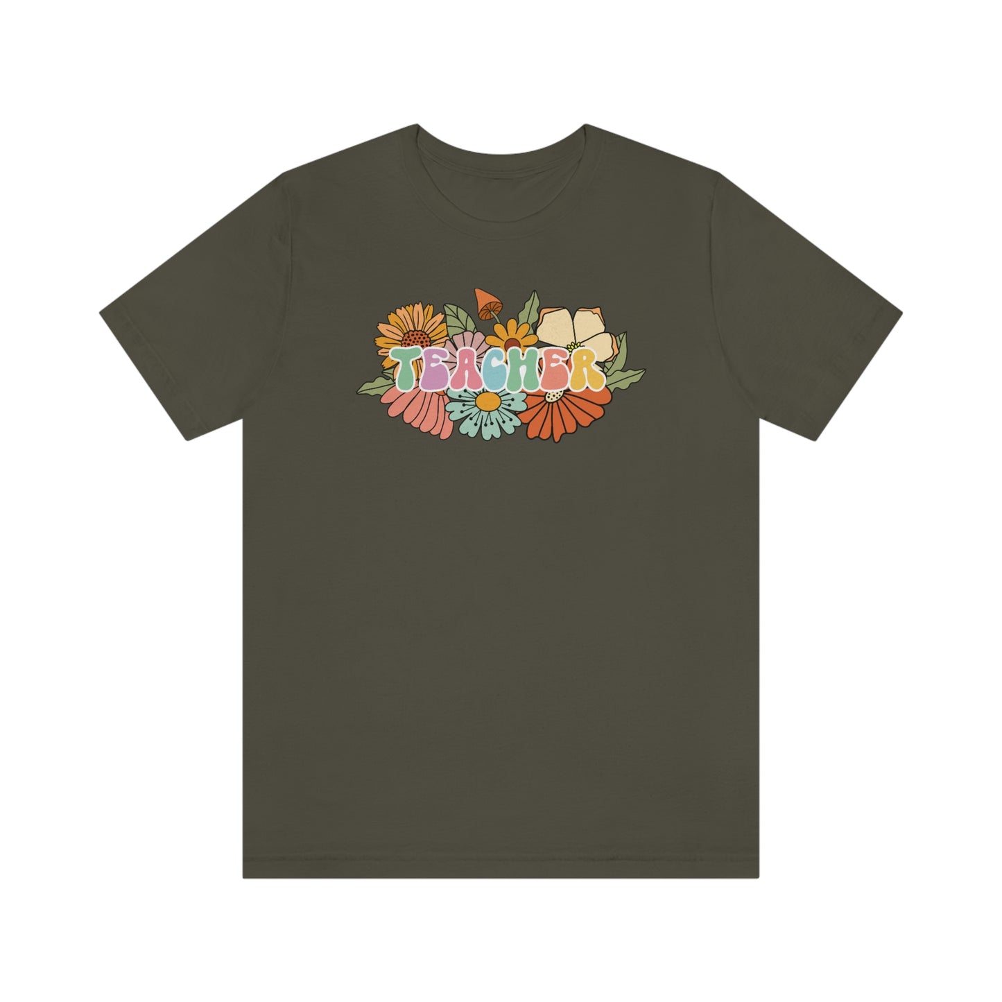 Flower Teacher Unisex Jersey Short Sleeve Tee Shirt