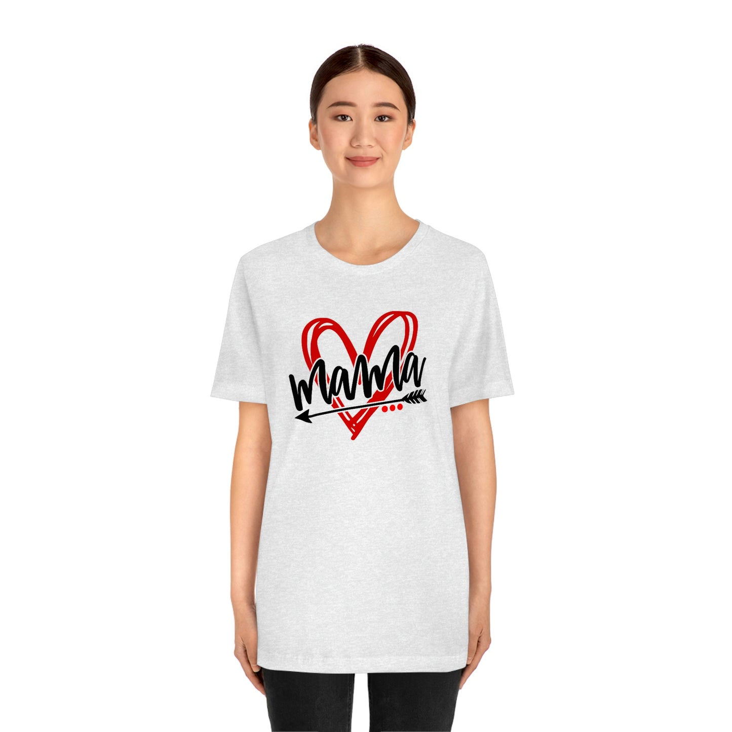 Scribble Heart Mama/ Cute Mama/ Mother's Day/ Baby Shower/ Gift/ Christmas Unisex Jersey Short Sleeve Tee