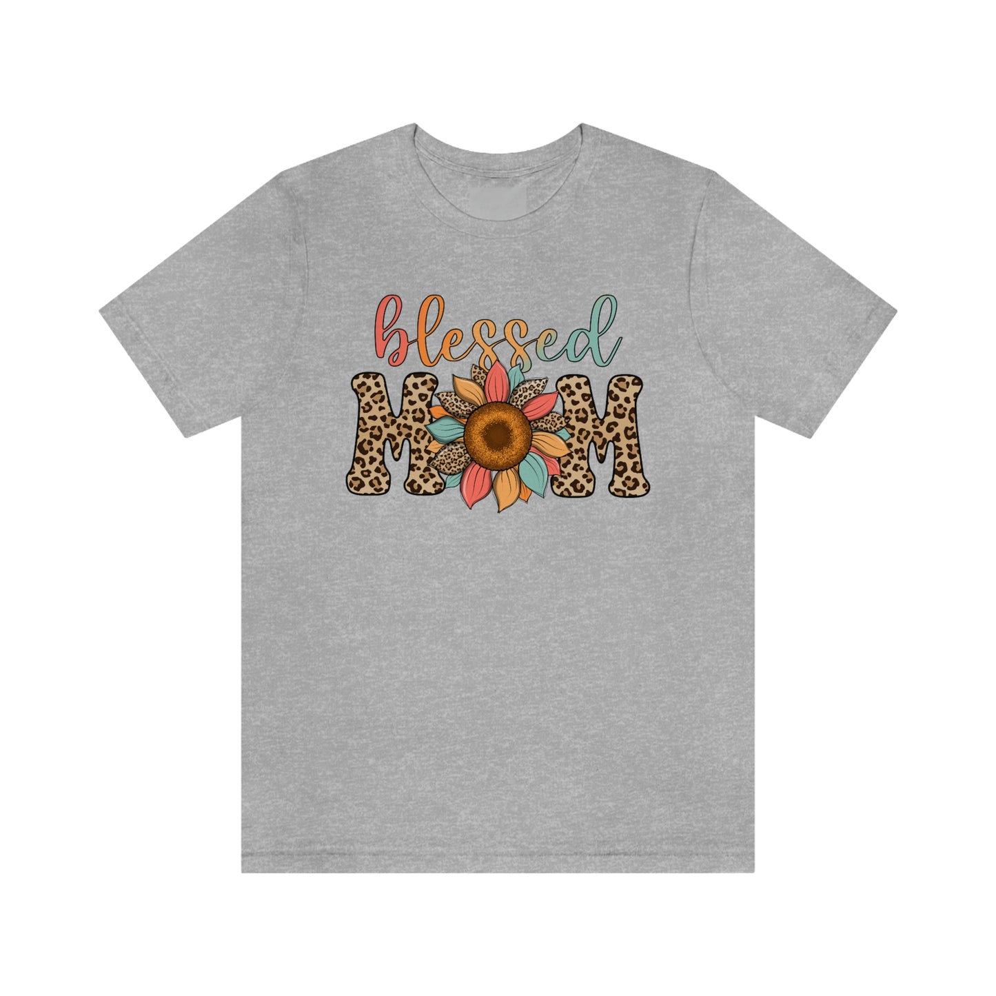 Blessed Mom Sunflower/ BOHO/ Mother's Day/Unisex Jersey Short Sleeve Tee