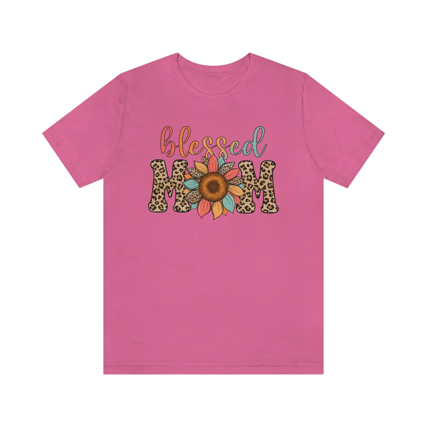 Blessed Mom Sunflower/ BOHO/ Mother's Day/Unisex Jersey Short Sleeve Tee