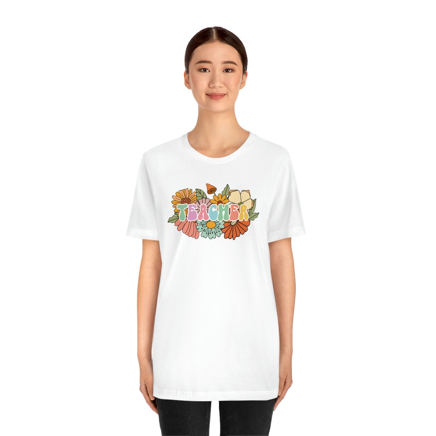 Flower Teacher Unisex Jersey Short Sleeve Tee Shirt