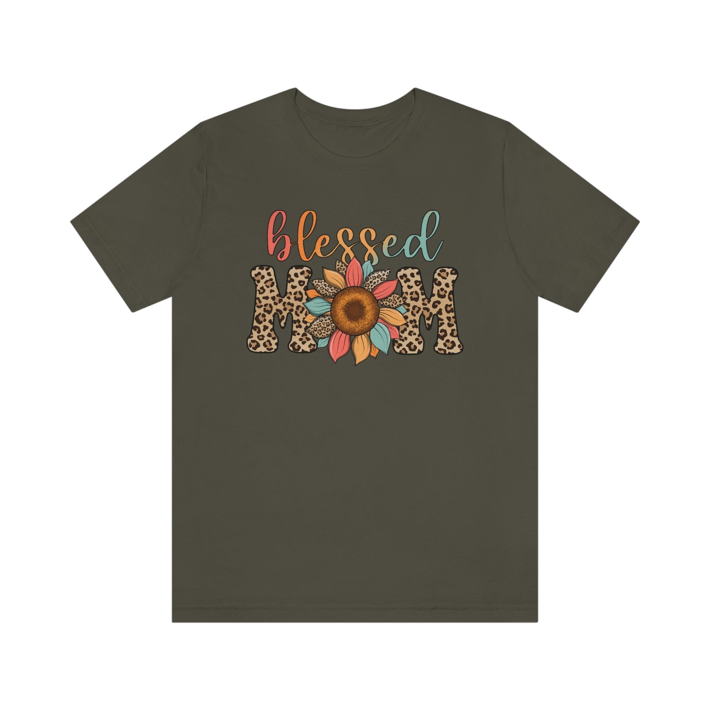 Blessed Mom Sunflower/ BOHO/ Mother's Day/Unisex Jersey Short Sleeve Tee