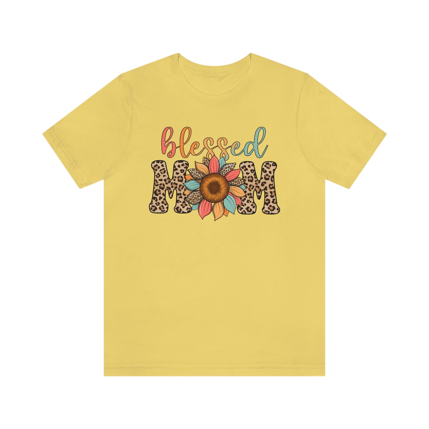 Blessed Mom Sunflower/ BOHO/ Mother's Day/Unisex Jersey Short Sleeve Tee