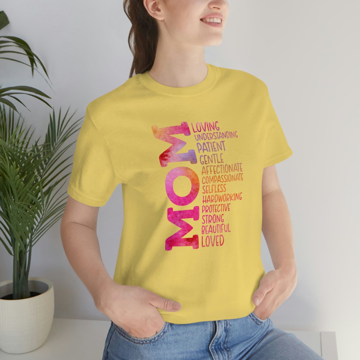 Descriptive Mom/Mother's Day/Gift / Cute Mom / Baby Shower / Mom List Unisex Jersey Short Sleeve Tee