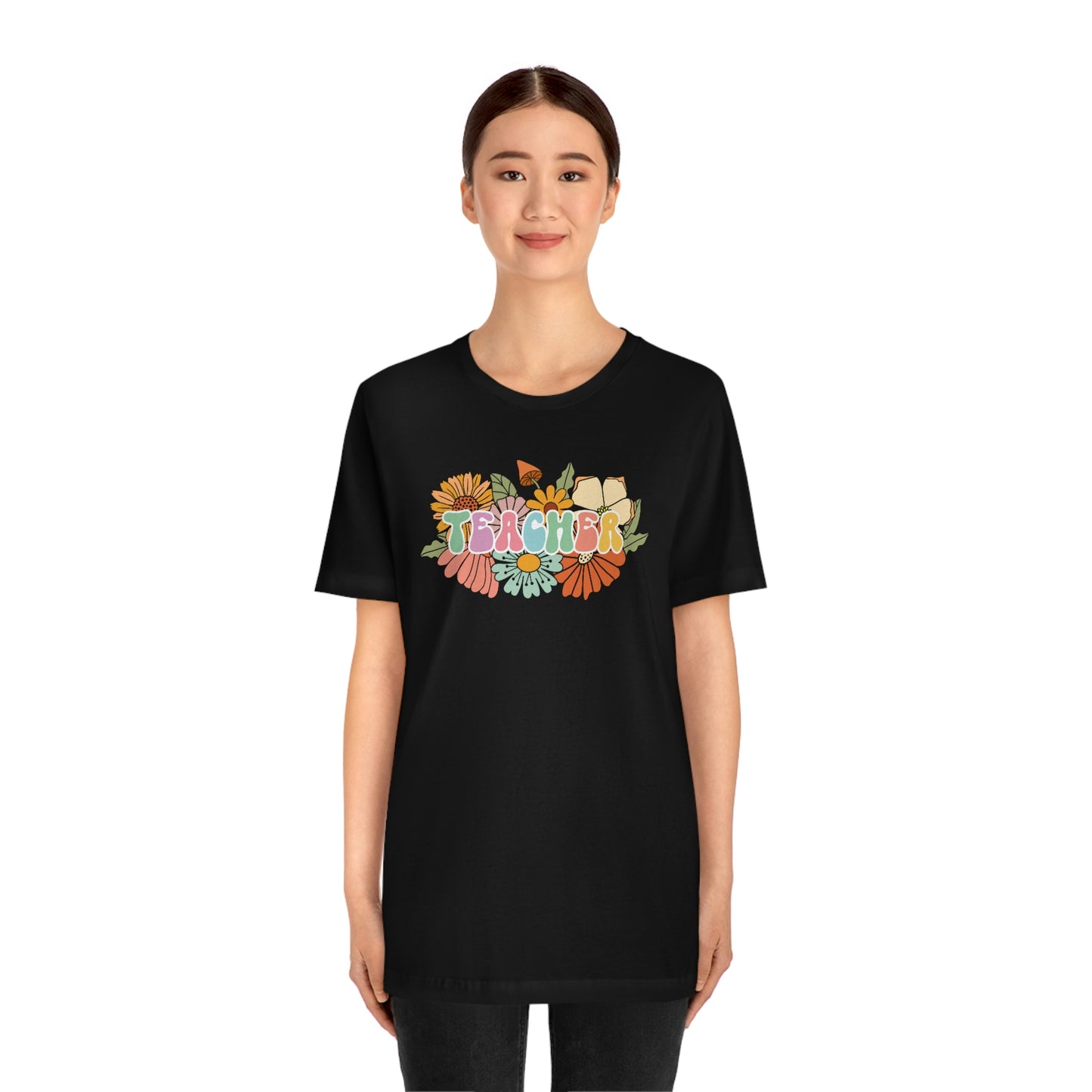 Flower Teacher Unisex Jersey Short Sleeve Tee Shirt