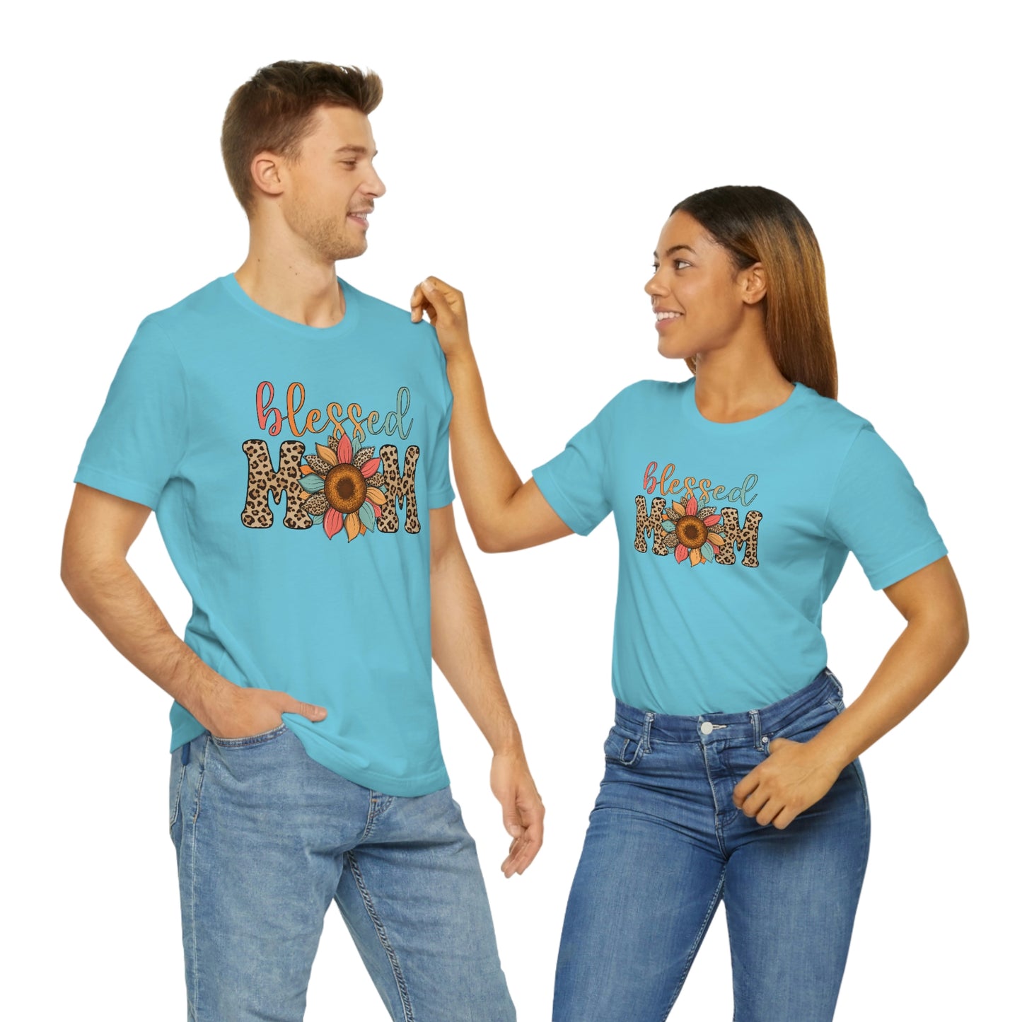 Blessed Mom Sunflower/ BOHO/ Mother's Day/Unisex Jersey Short Sleeve Tee