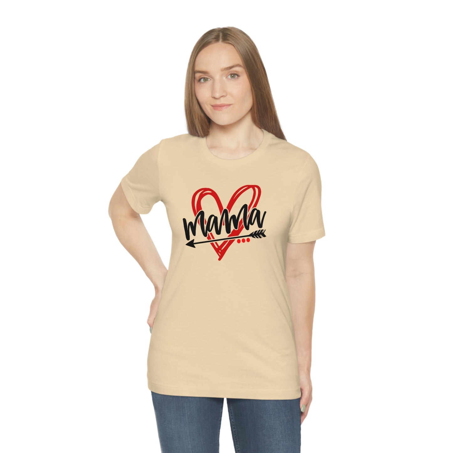 Scribble Heart Mama/ Cute Mama/ Mother's Day/ Baby Shower/ Gift/ Christmas Unisex Jersey Short Sleeve Tee