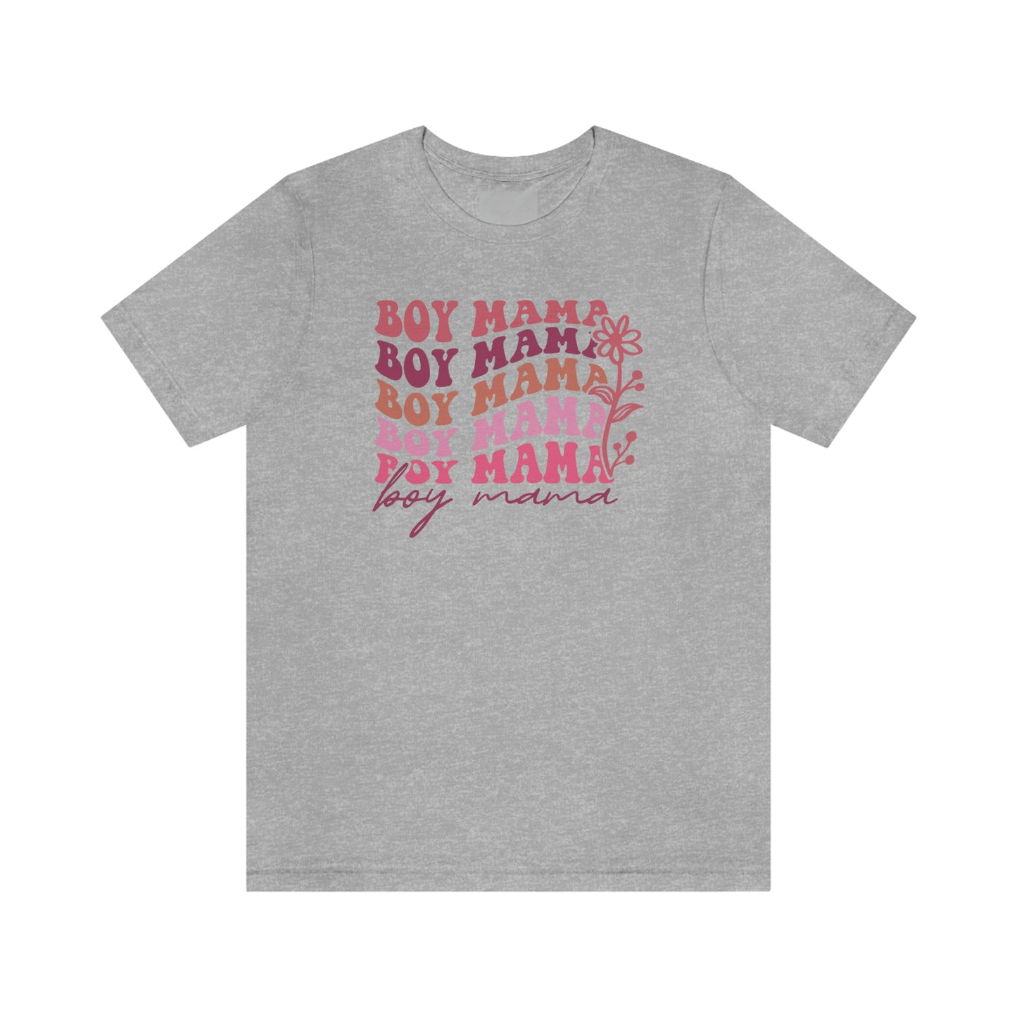 Boy Mama Repeat Retro Unisex Jersey Short Sleeve Tee Shirt