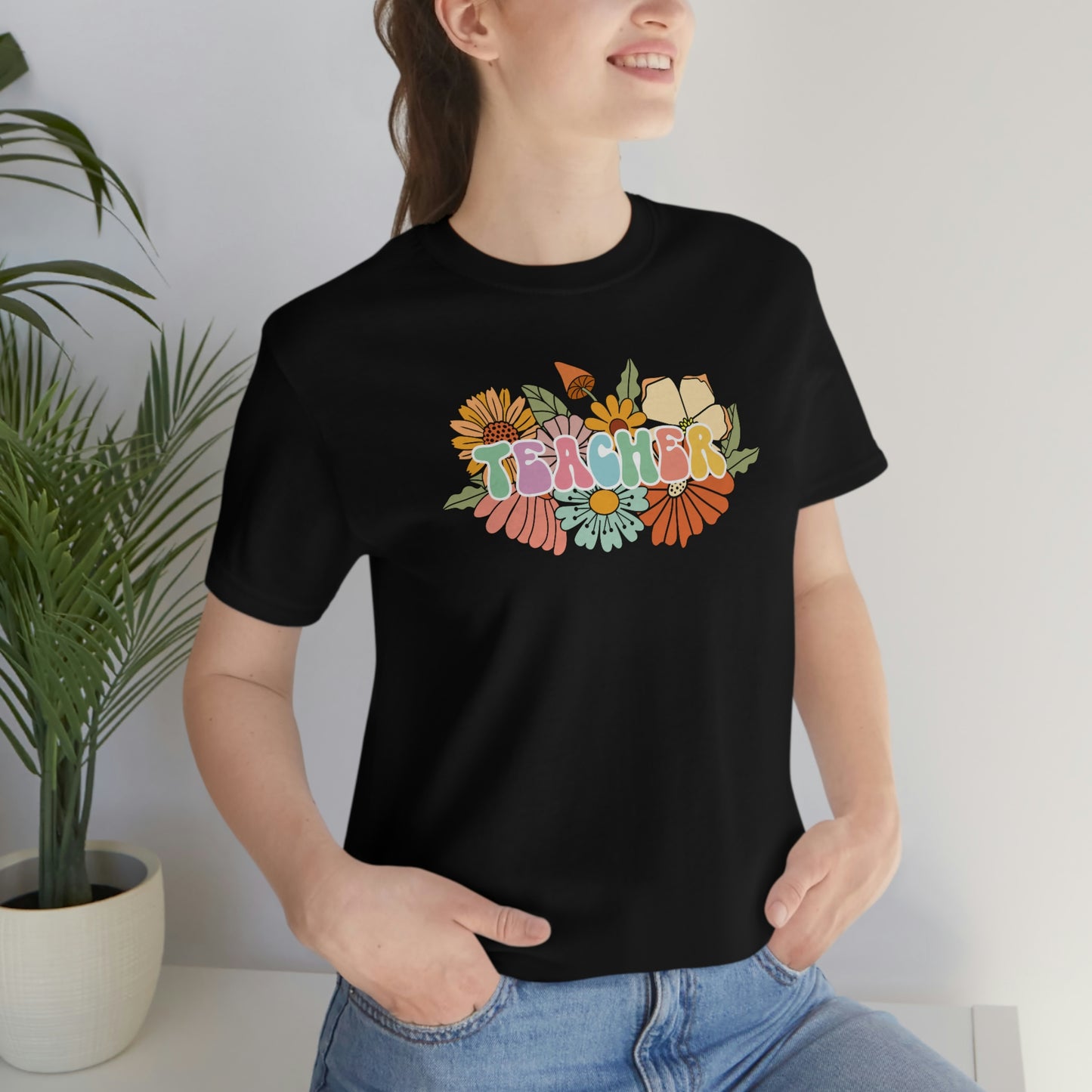 Flower Teacher Unisex Jersey Short Sleeve Tee Shirt