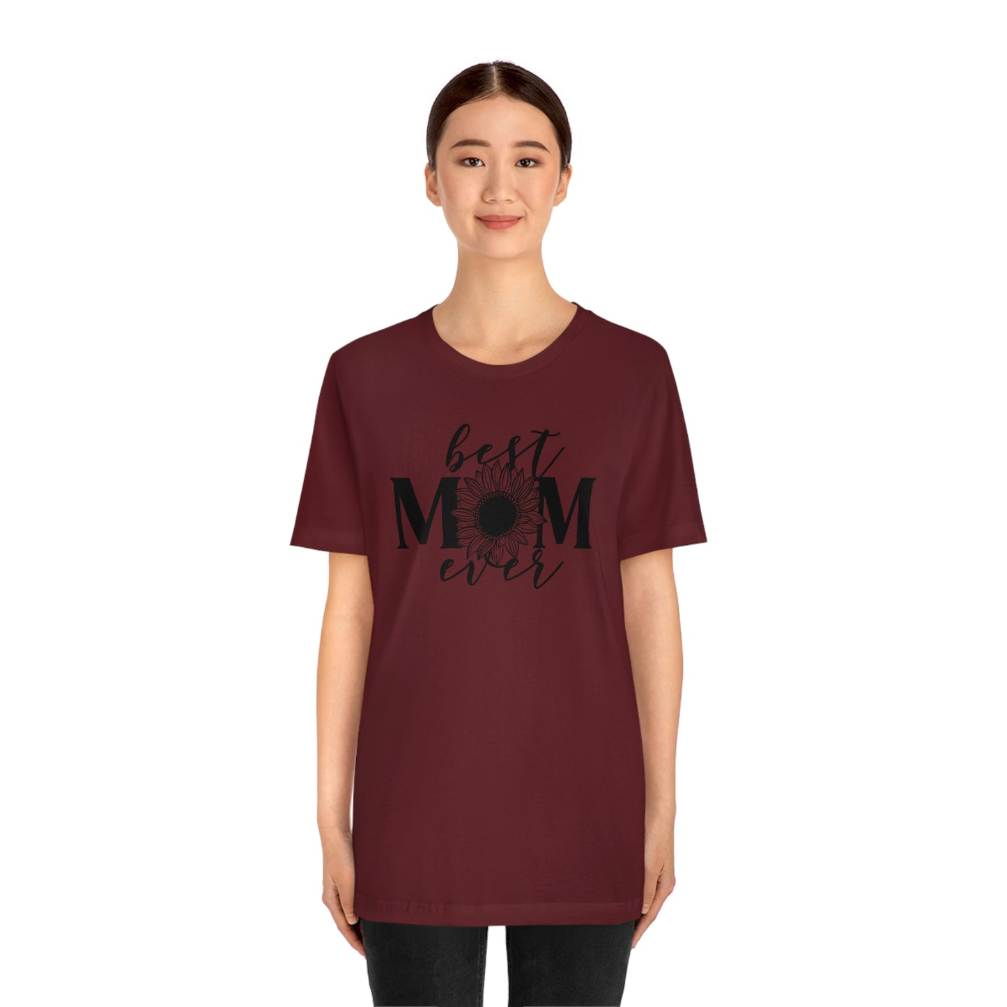 Best Mom Ever Sunflower/ Mother's Day /Gift for mom / Baby Shower Unisex Jersey Short Sleeve Tee