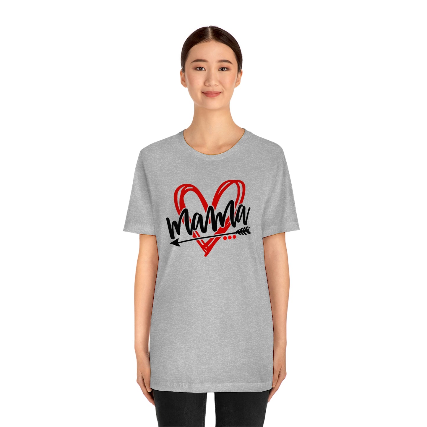 Scribble Heart Mama/ Cute Mama/ Mother's Day/ Baby Shower/ Gift/ Christmas Unisex Jersey Short Sleeve Tee