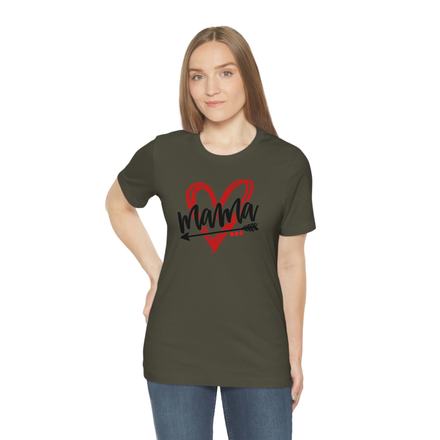 Scribble Heart Mama/ Cute Mama/ Mother's Day/ Baby Shower/ Gift/ Christmas Unisex Jersey Short Sleeve Tee