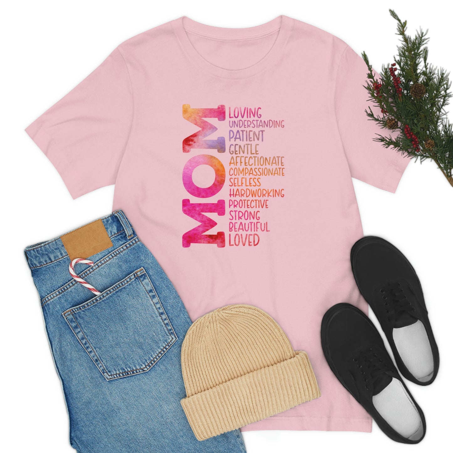 Descriptive Mom/Mother's Day/Gift / Cute Mom / Baby Shower / Mom List Unisex Jersey Short Sleeve Tee