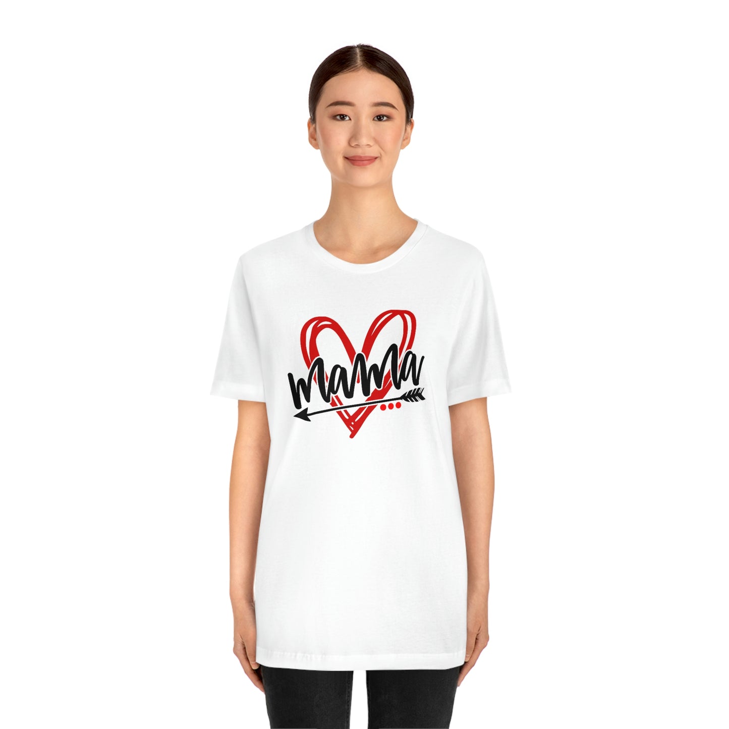 Scribble Heart Mama/ Cute Mama/ Mother's Day/ Baby Shower/ Gift/ Christmas Unisex Jersey Short Sleeve Tee