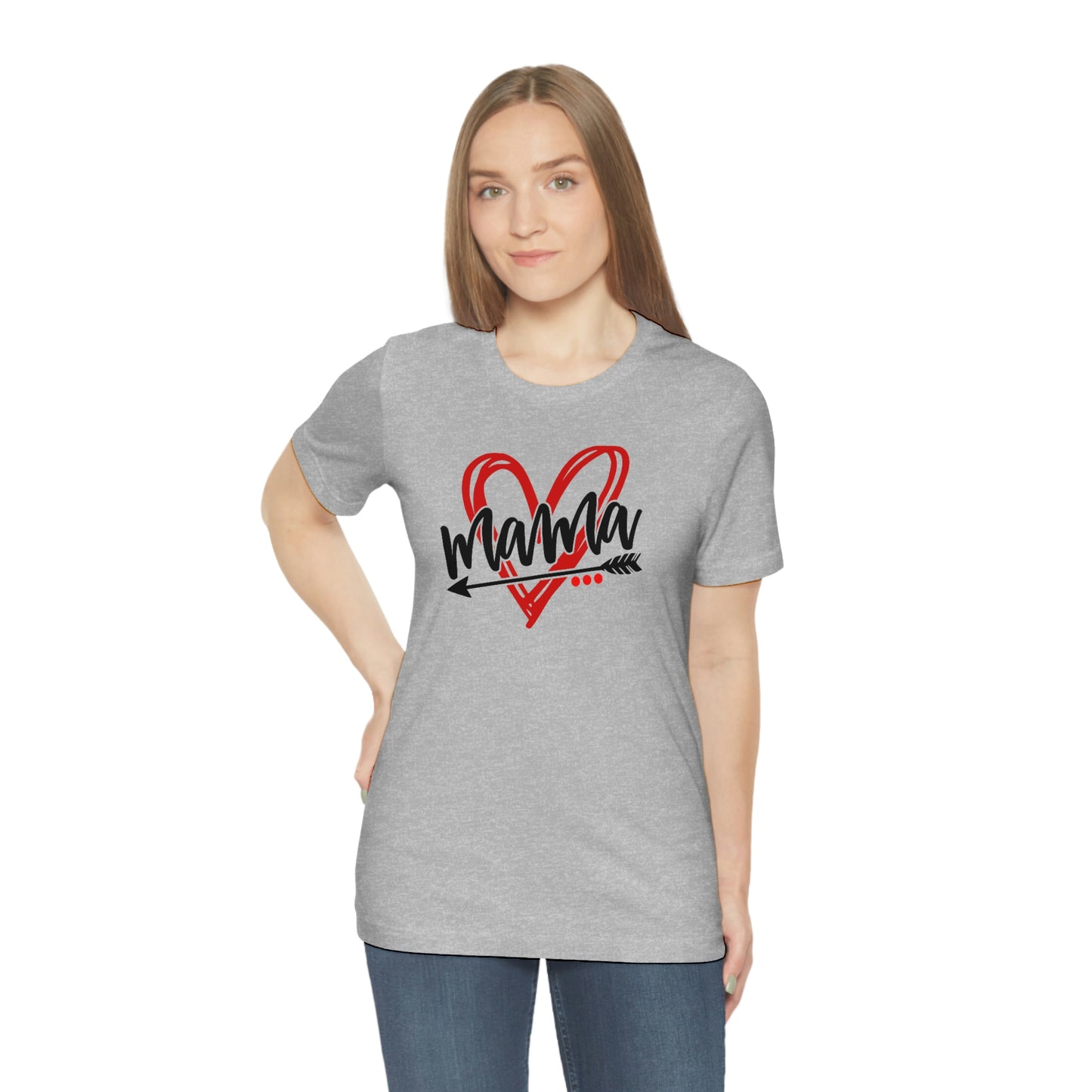 Scribble Heart Mama/ Cute Mama/ Mother's Day/ Baby Shower/ Gift/ Christmas Unisex Jersey Short Sleeve Tee