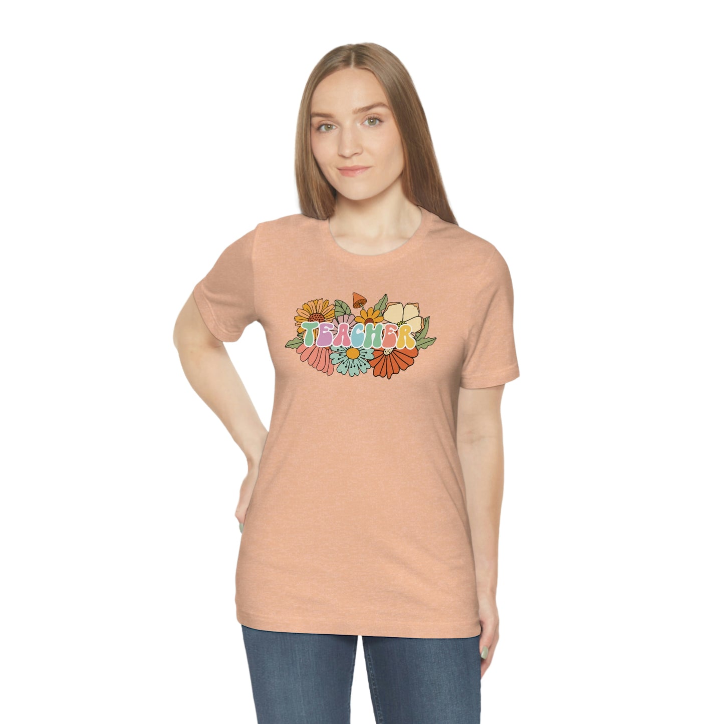 Flower Teacher Unisex Jersey Short Sleeve Tee Shirt