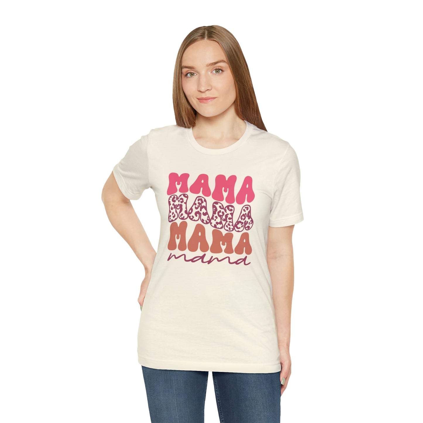 Retro Mama Repeat  Unisex Jersey Short Sleeve Tee Shirt