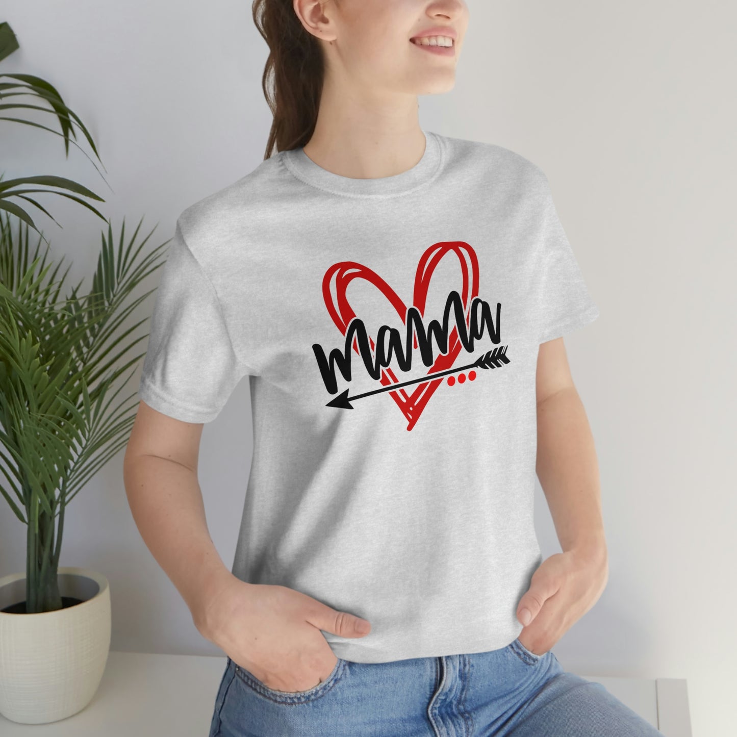 Scribble Heart Mama/ Cute Mama/ Mother's Day/ Baby Shower/ Gift/ Christmas Unisex Jersey Short Sleeve Tee