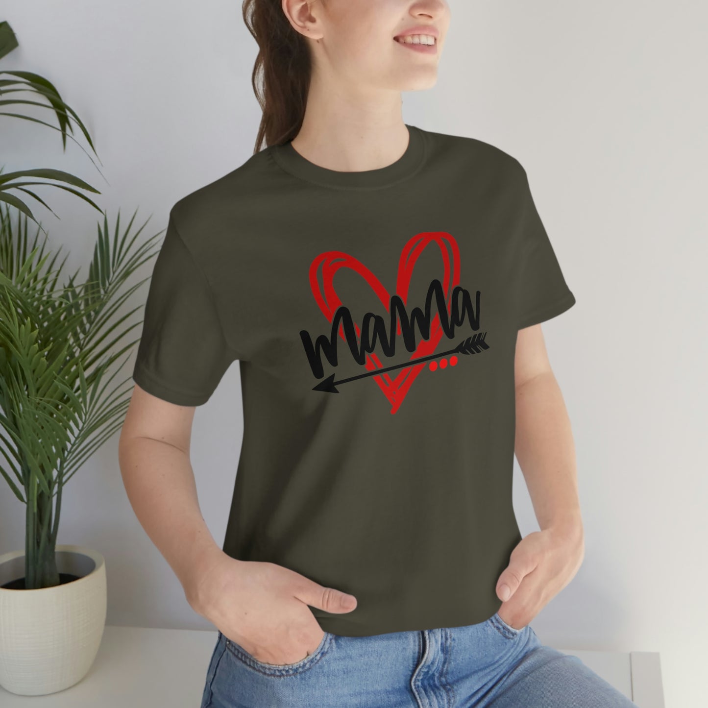 Scribble Heart Mama/ Cute Mama/ Mother's Day/ Baby Shower/ Gift/ Christmas Unisex Jersey Short Sleeve Tee