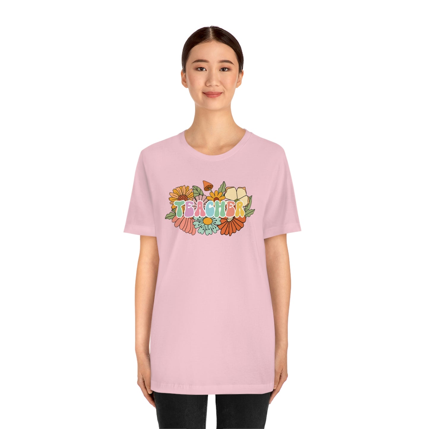 Flower Teacher Unisex Jersey Short Sleeve Tee Shirt