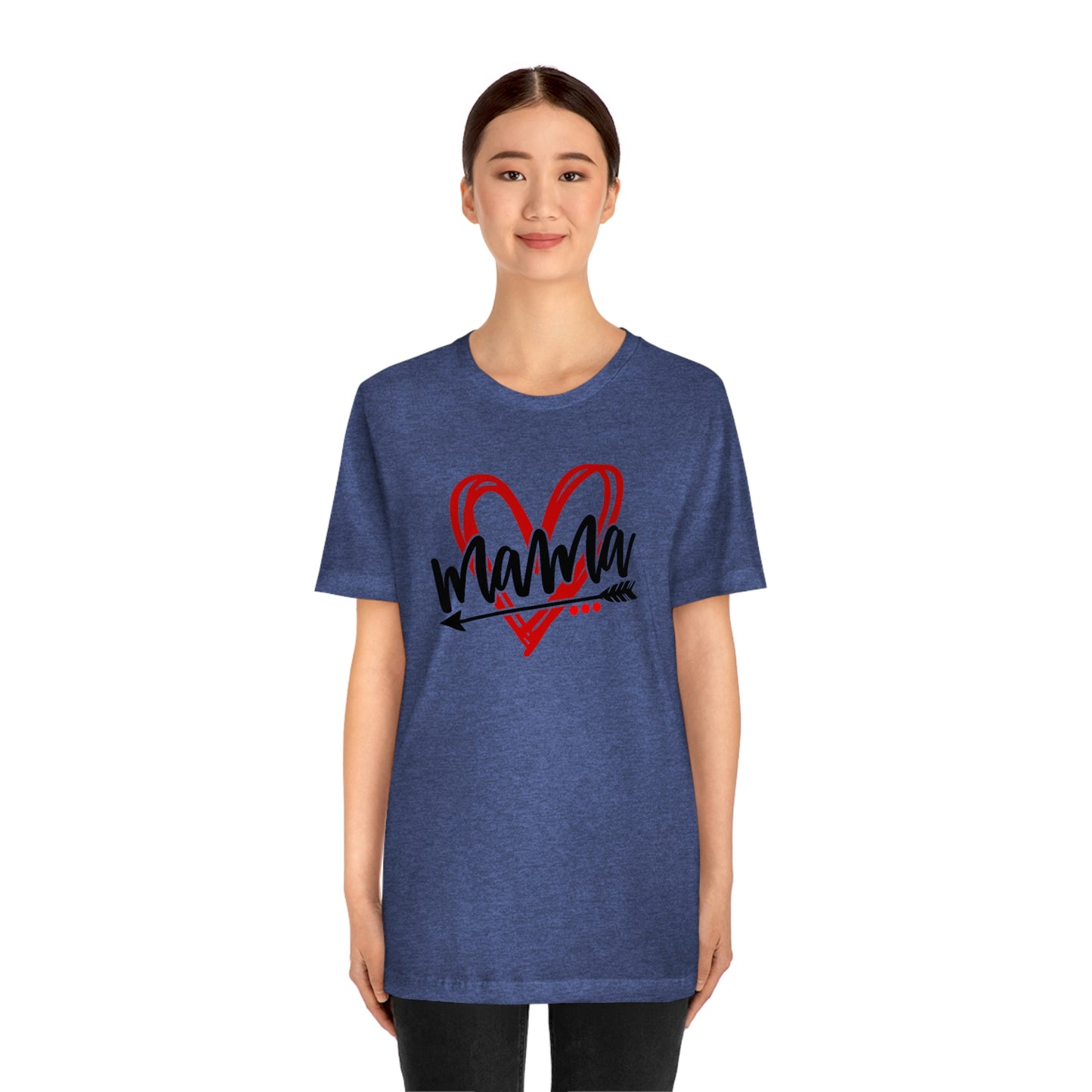 Scribble Heart Mama/ Cute Mama/ Mother's Day/ Baby Shower/ Gift/ Christmas Unisex Jersey Short Sleeve Tee