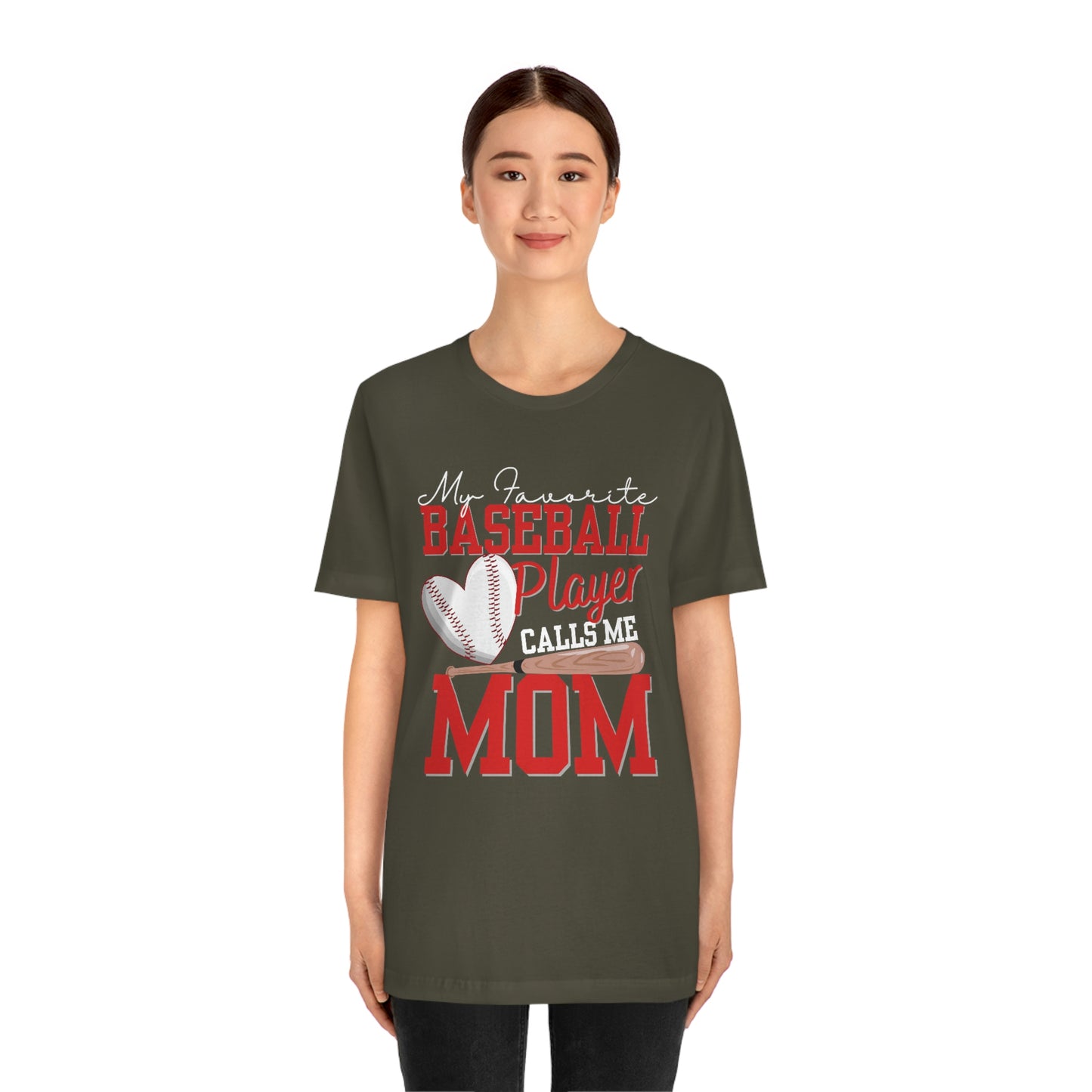 My Favorite Player Calls Me MOM/Baseball Mom/Cute mom Unisex Jersey  Tee Shirt