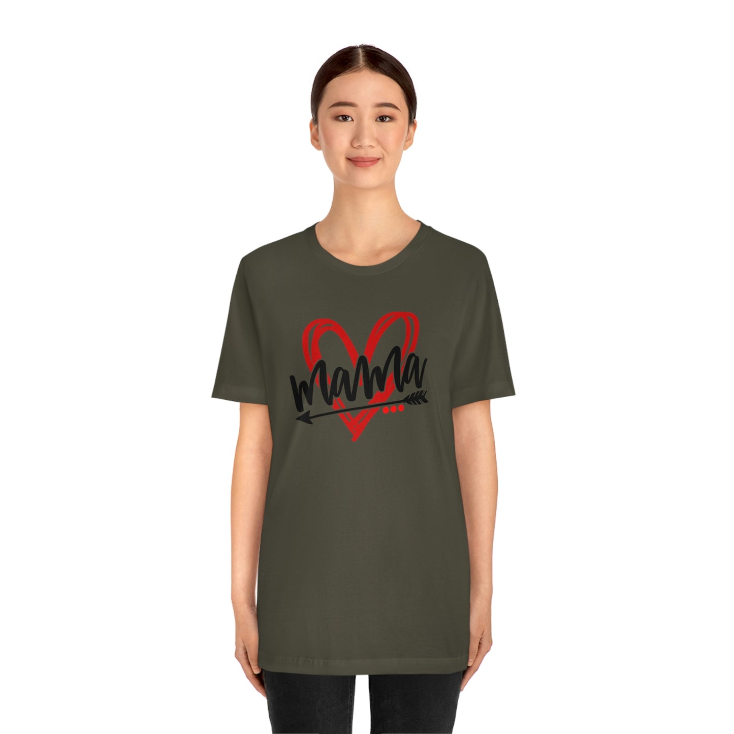 Scribble Heart Mama/ Cute Mama/ Mother's Day/ Baby Shower/ Gift/ Christmas Unisex Jersey Short Sleeve Tee