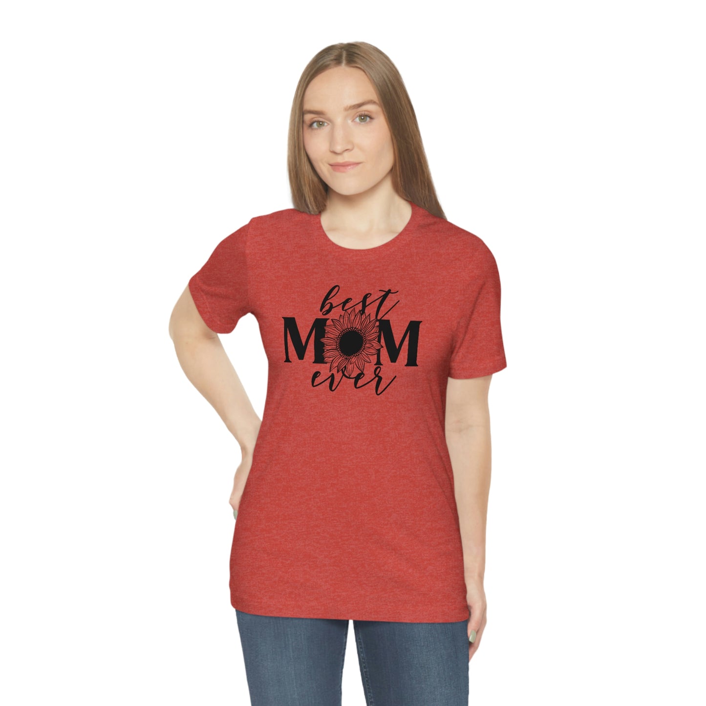 Best Mom Ever Sunflower/ Mother's Day /Gift for mom / Baby Shower Unisex Jersey Short Sleeve Tee