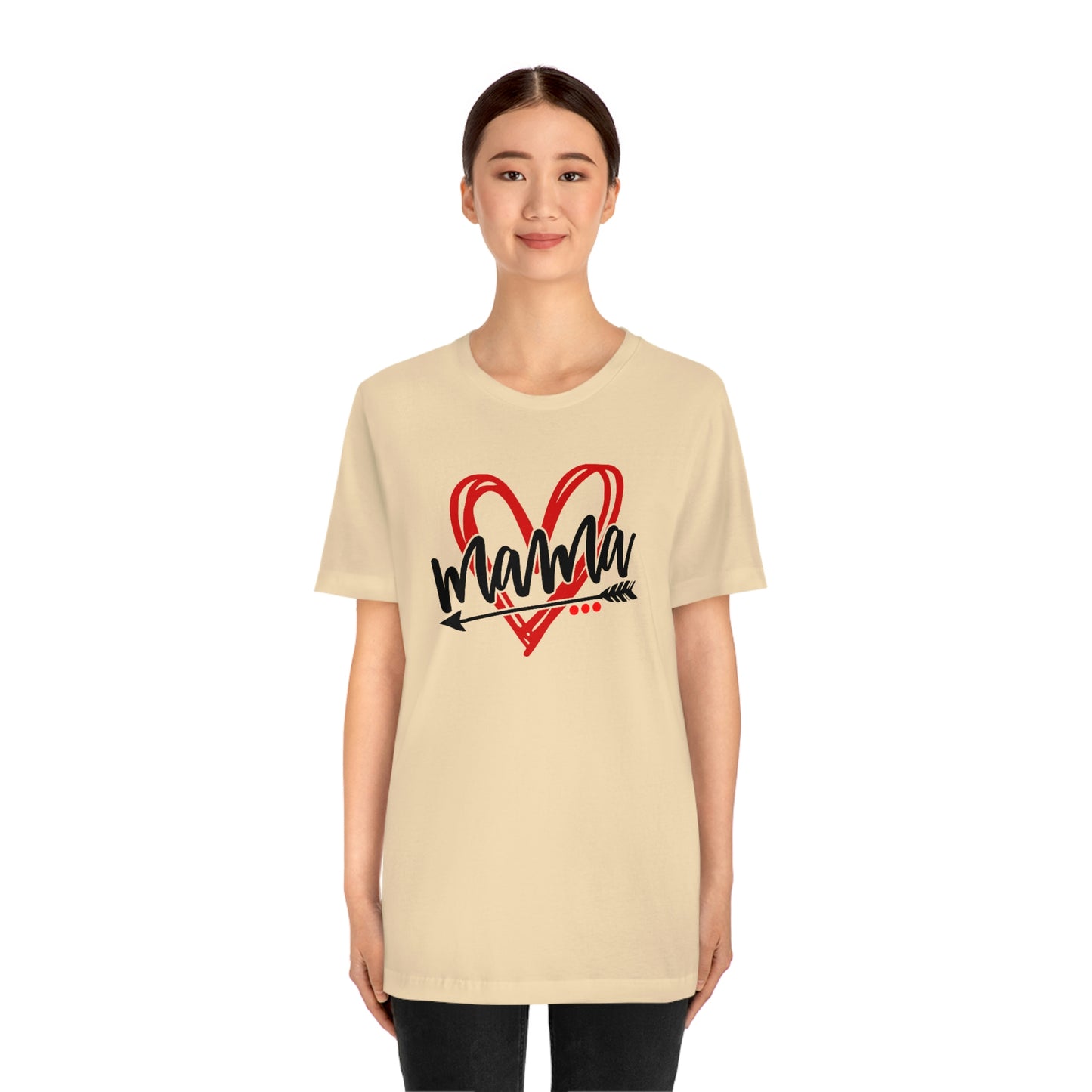 Scribble Heart Mama/ Cute Mama/ Mother's Day/ Baby Shower/ Gift/ Christmas Unisex Jersey Short Sleeve Tee