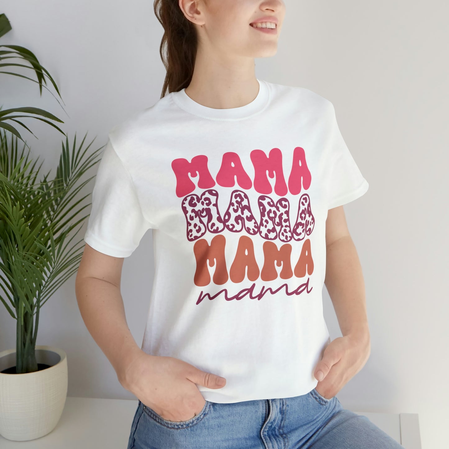 Retro Mama Repeat  Unisex Jersey Short Sleeve Tee Shirt